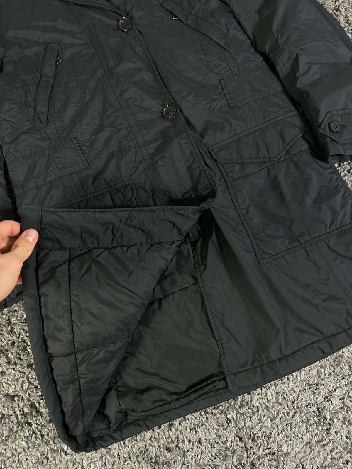 Prada × Vintage Prada Nylon Waterproof Windbreaker Jacket Coat 00s Size M / US 6-8 / IT 42-44 - 7 Thumbnail