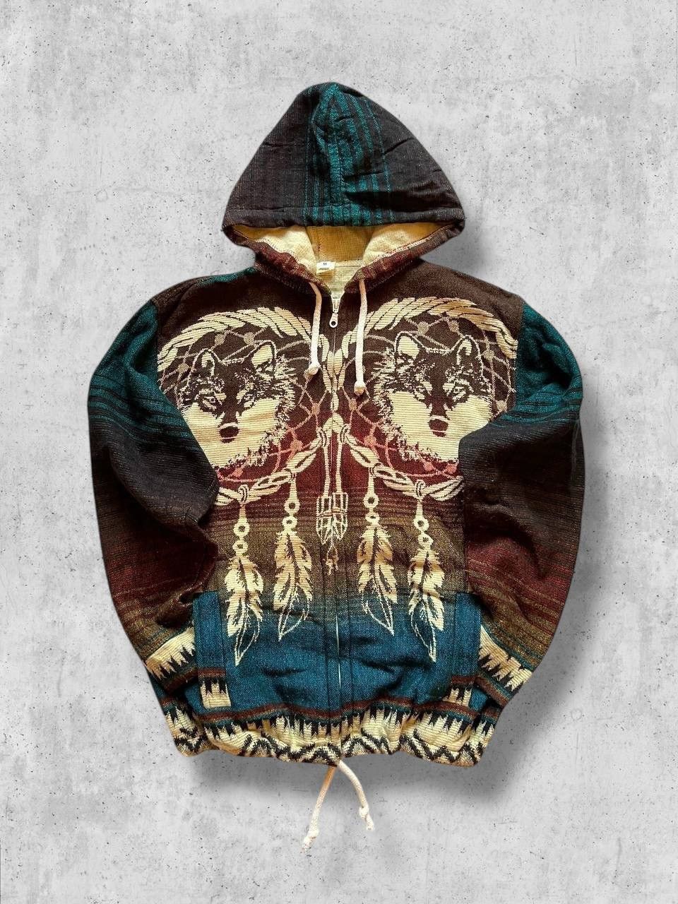 Other USA NATIVE SPIRIT WOLVES HOODIE VINTAGE ZIP hooded Size US M / EU 48-50 / 2 - 1 Thumbnail