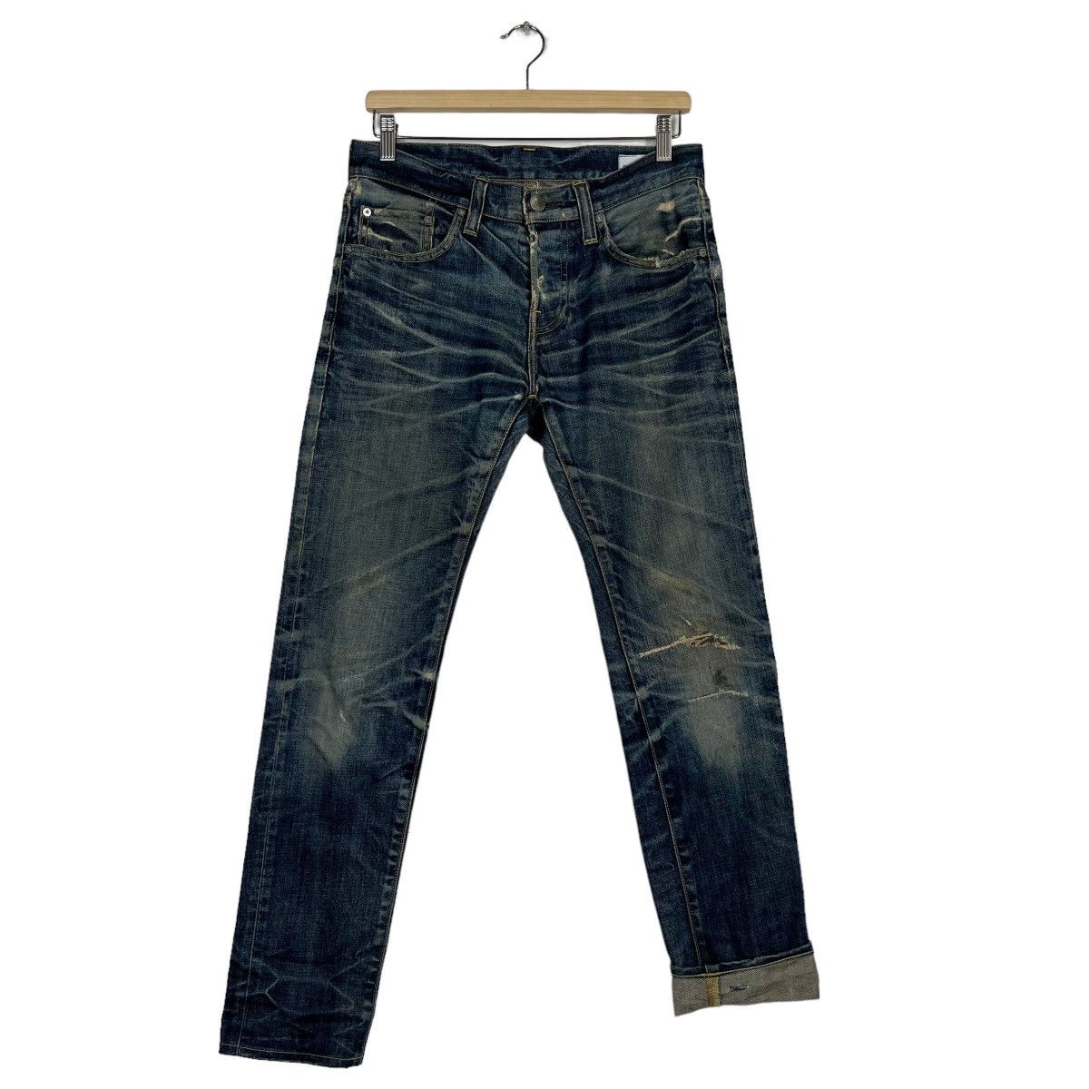 Other 🔥 Red card Blue Work Denim Slim fit jeans Size US 30 / EU 46 - 10 Thumbnail