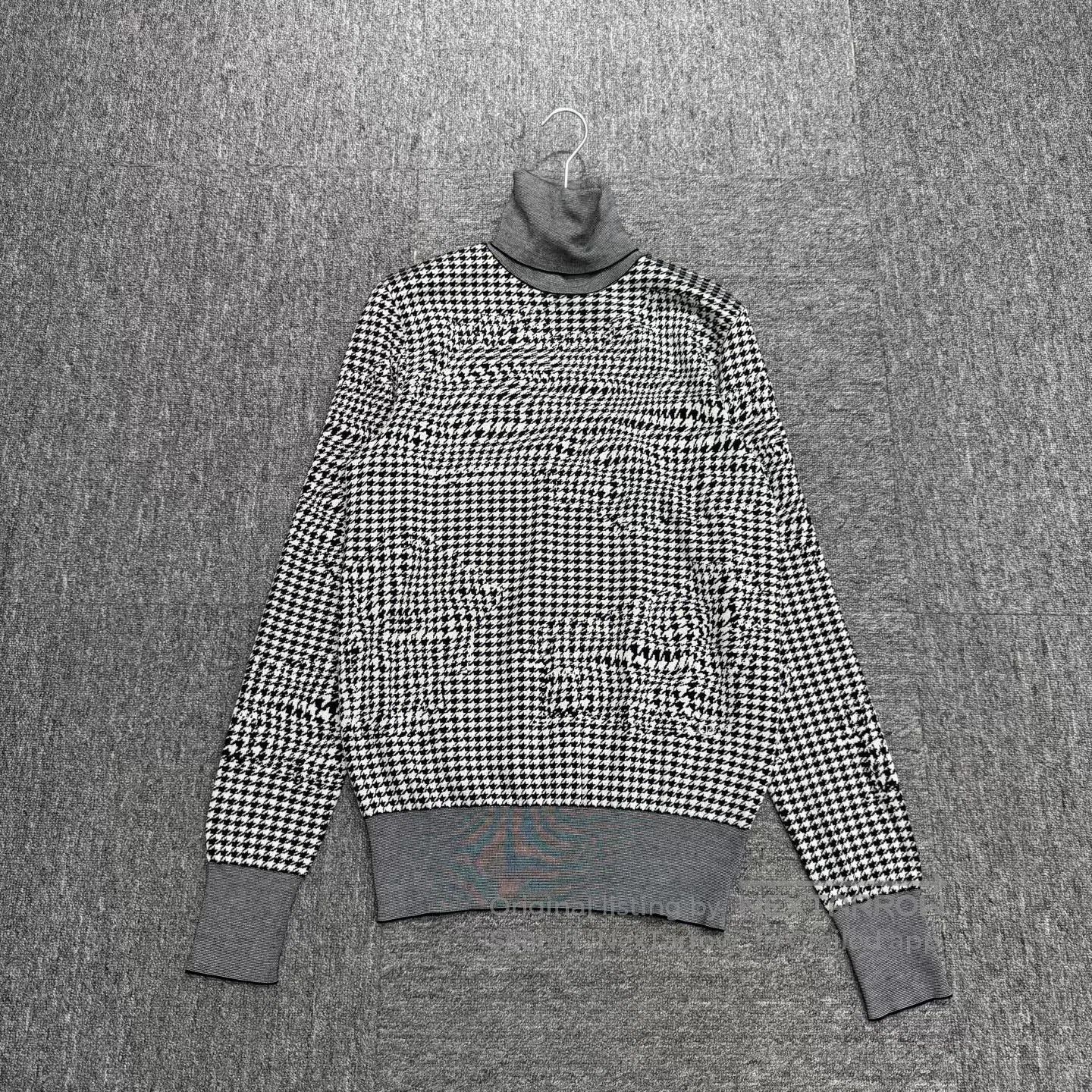 Dior Dior Houndstooth High Neck Wool Shirt. Size US XS / EU 42 / 0 - 1 Thumbnail