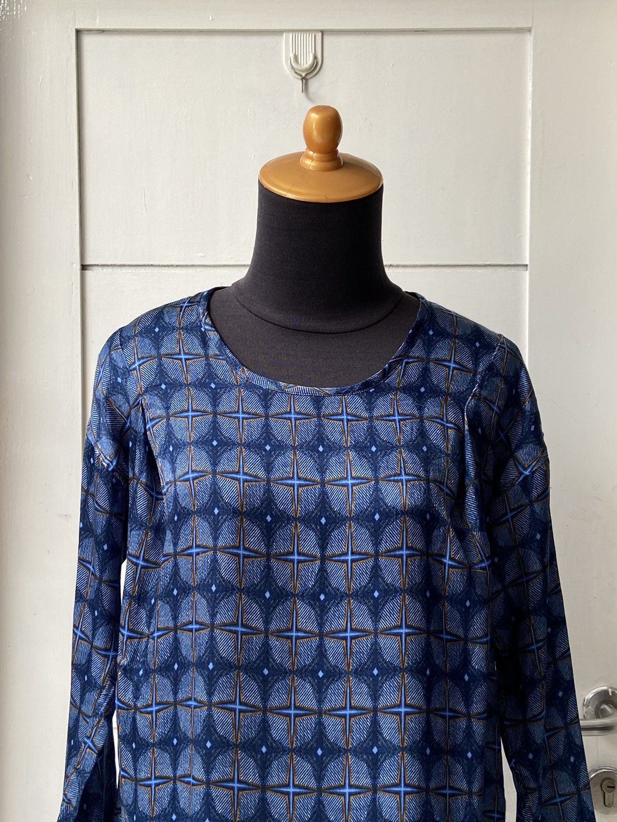 Zucca ZUCCA Motive Midi Dress Size L / US 10 / IT 46 - 2 Thumbnail