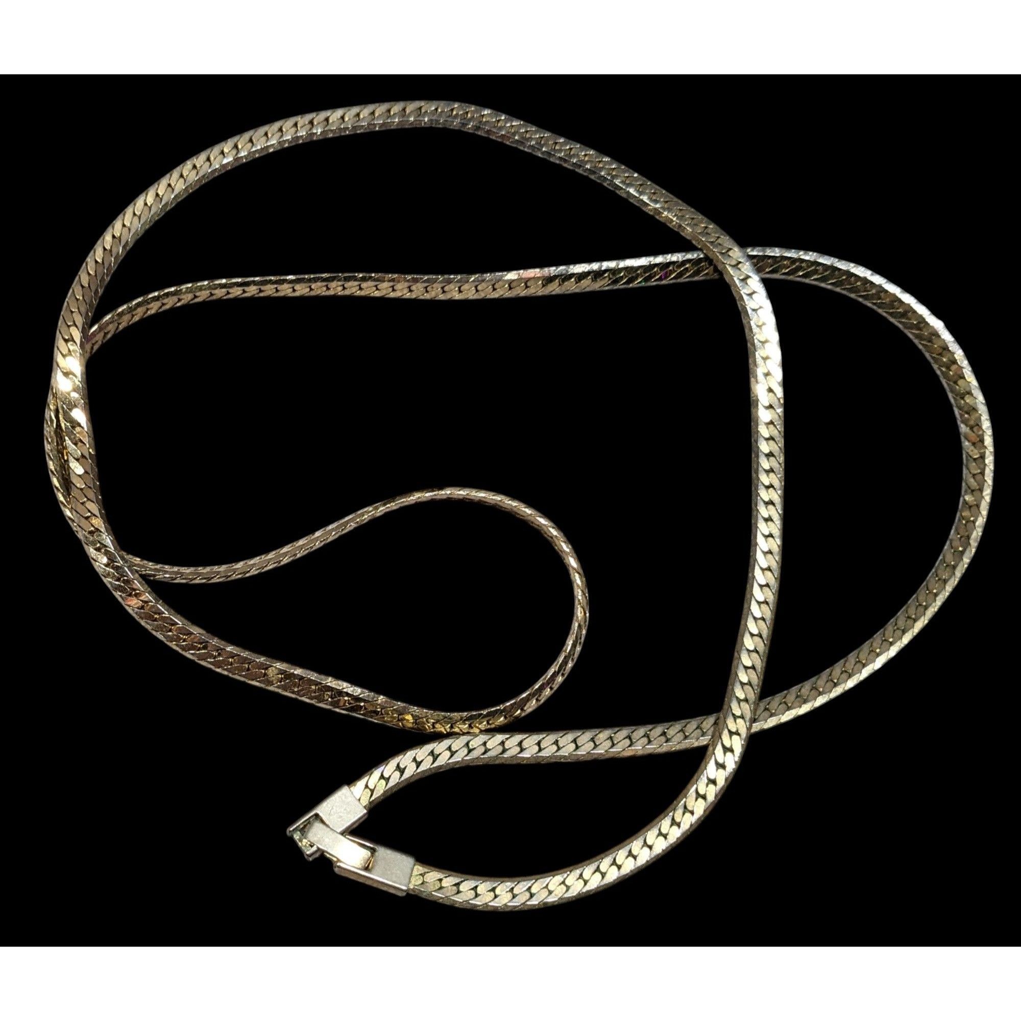 Other Vintage Herringbone Chain Necklace Silver/Gold Tone Size ONE SIZE - 1 Thumbnail
