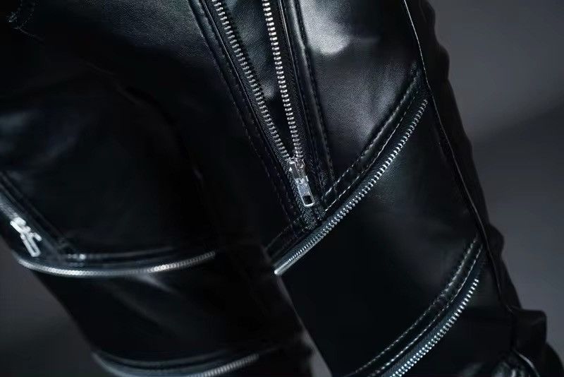 Japanese Brand × Vintage Motorcycle Biker Punk Gothic Faux Leather Pants Size US 32 / EU 48 - 7 Thumbnail