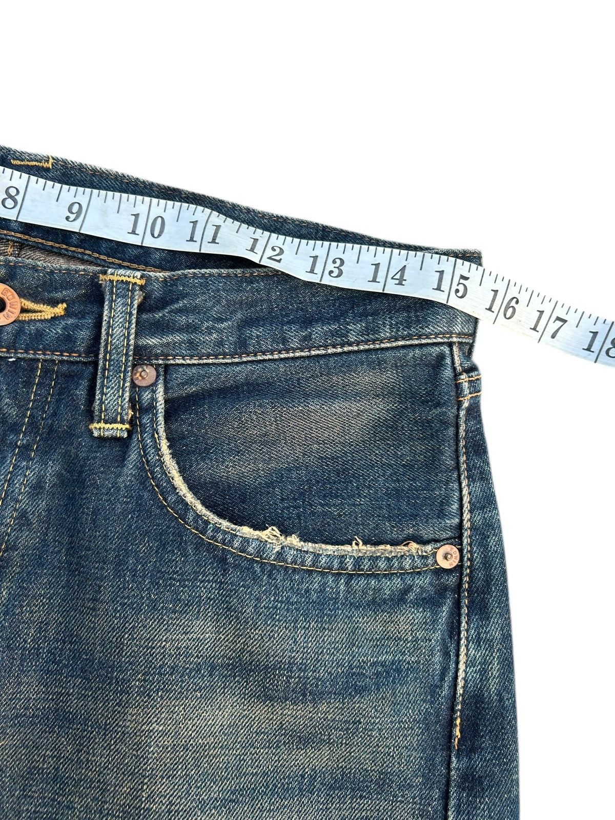 Kapital Vintage Edwin 505X Selvedge Baggy Rusty Distressed Denim Size US 31 - 13 Thumbnail