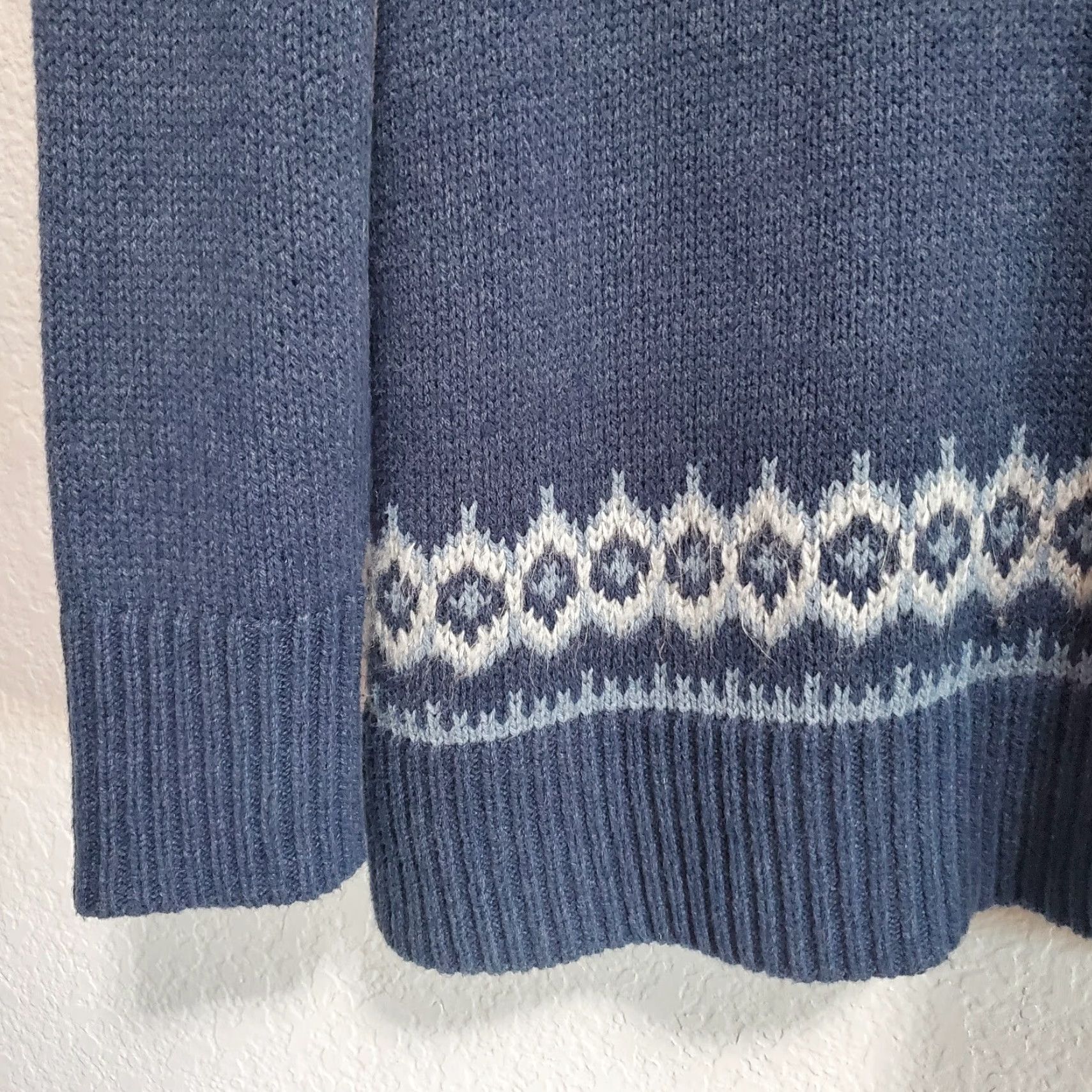Chaps Chaps Sweater Women L Blue Nordic Long Sleeve Knit Pullover Side Slit Winter Size L / US 10 / IT 46 - 5 Thumbnail