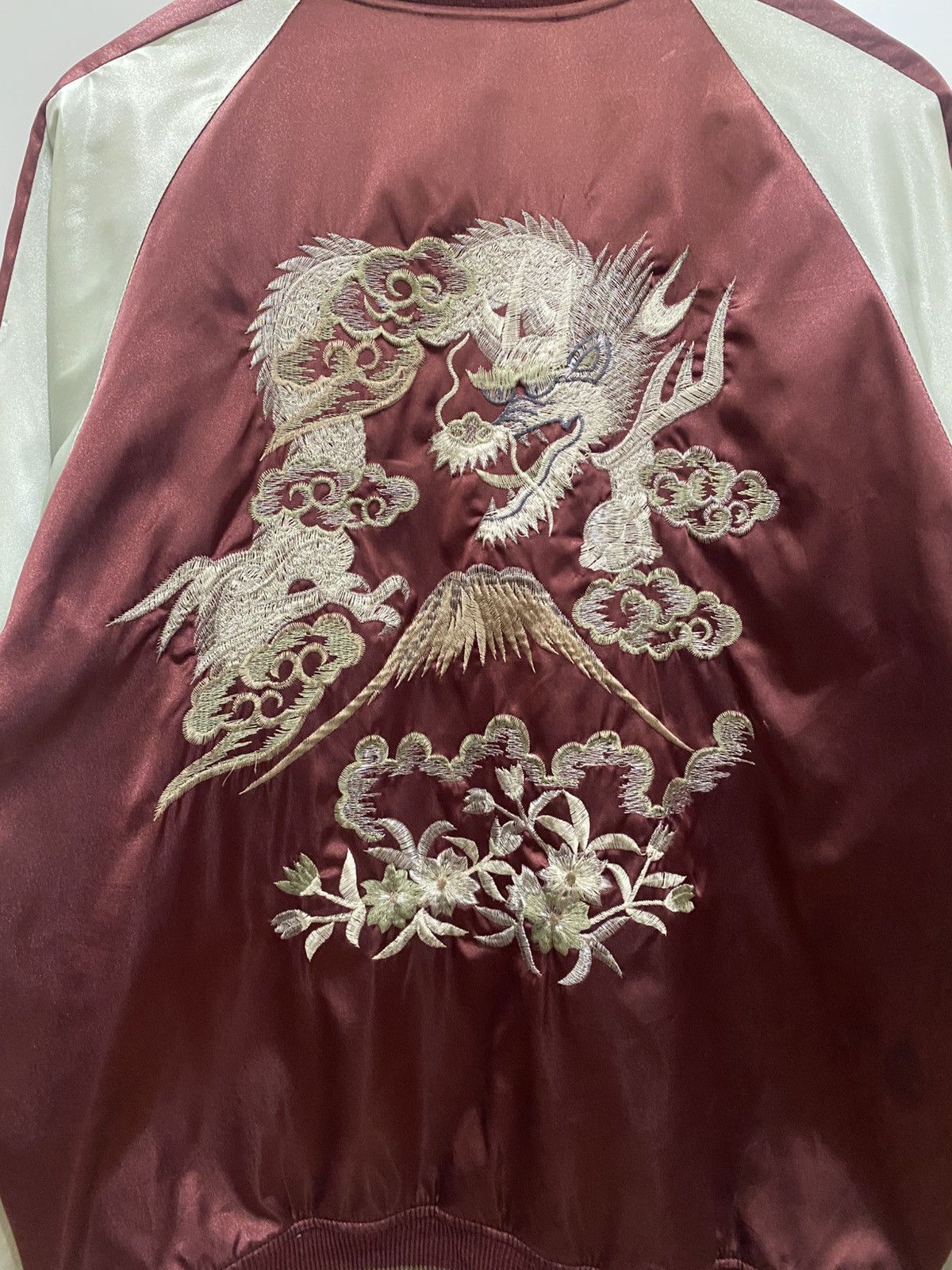 Japanese Brand Sukajan Japanese Jacket Satin Dragon and Fuji Size US XL / EU 56 / 4 - 7 Thumbnail