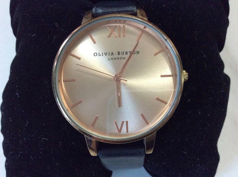 Designer olivia gold dial black leather strap Size ONE SIZE - 1 Thumbnail