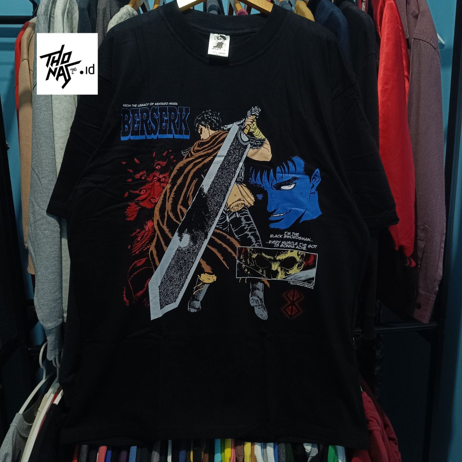 Anime Rare BERSERK Anime Manga Limited Fans Made Size US XXL / EU 58 / 5 - 2 Thumbnail