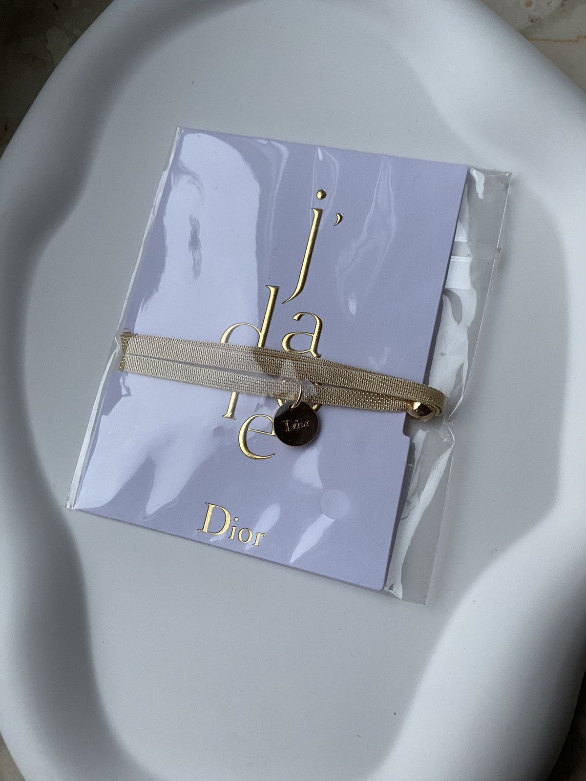 Designer × Dior NEW! Dior j’adore gold bracelet with charm Size ONE SIZE - 1 Thumbnail