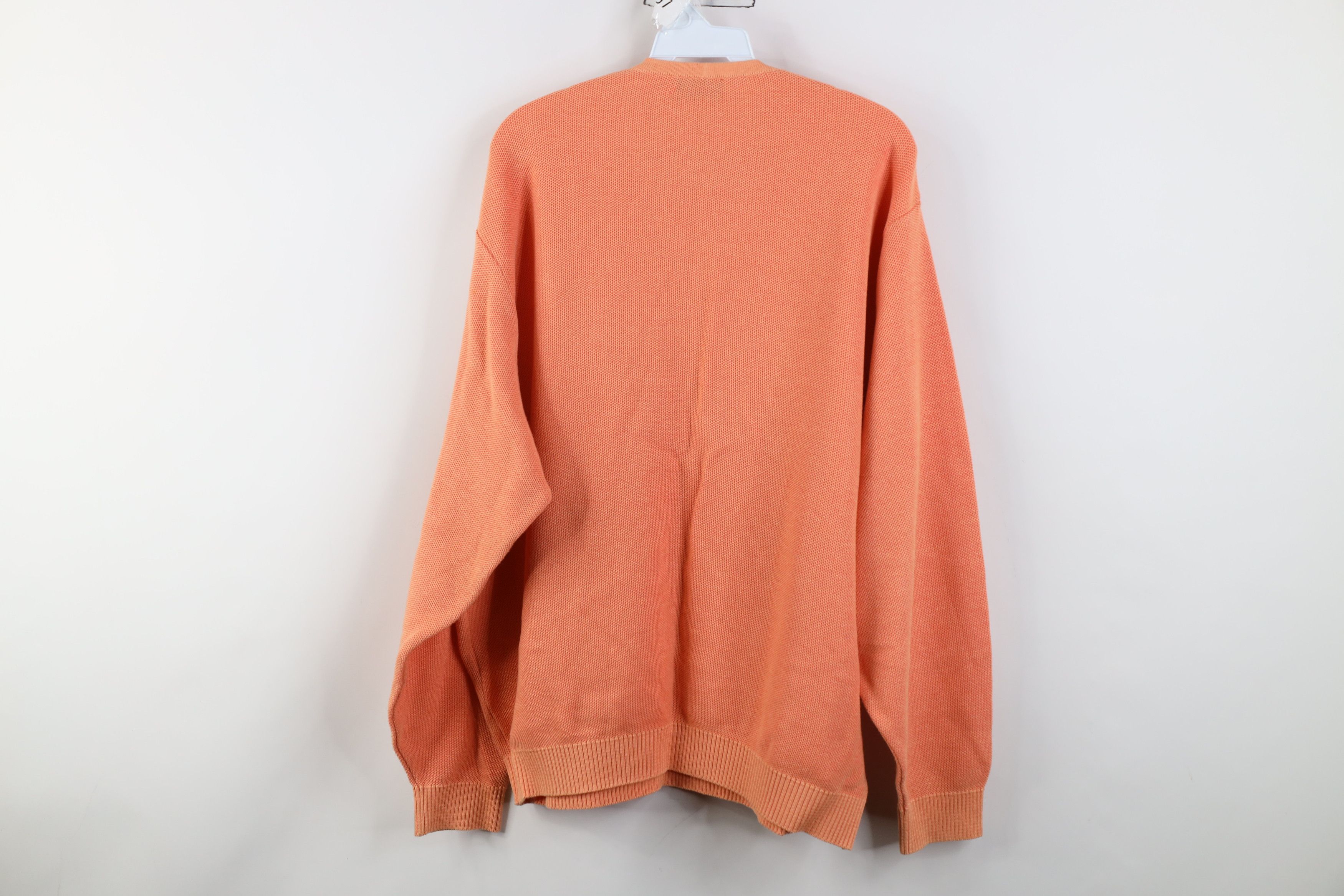 St. Croix Vintage 90s St Croix Knits Knit V-Neck Sweater Orange USA Size US XL / EU 56 / 4 - 8 Thumbnail