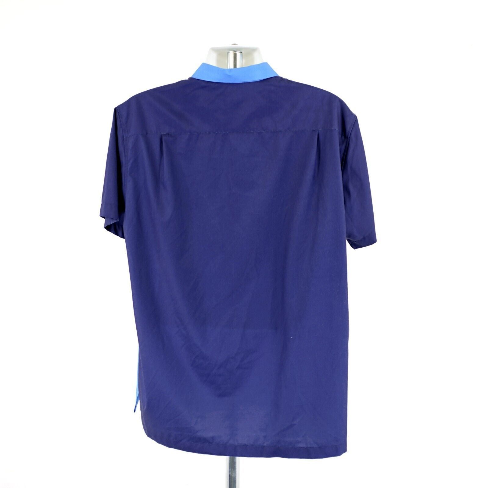 Tallia Tallia Sport Blue 2XL Striped Blue Short Sleeve Collared Dre Size US XXL / EU 58 / 5 - 6 Thumbnail