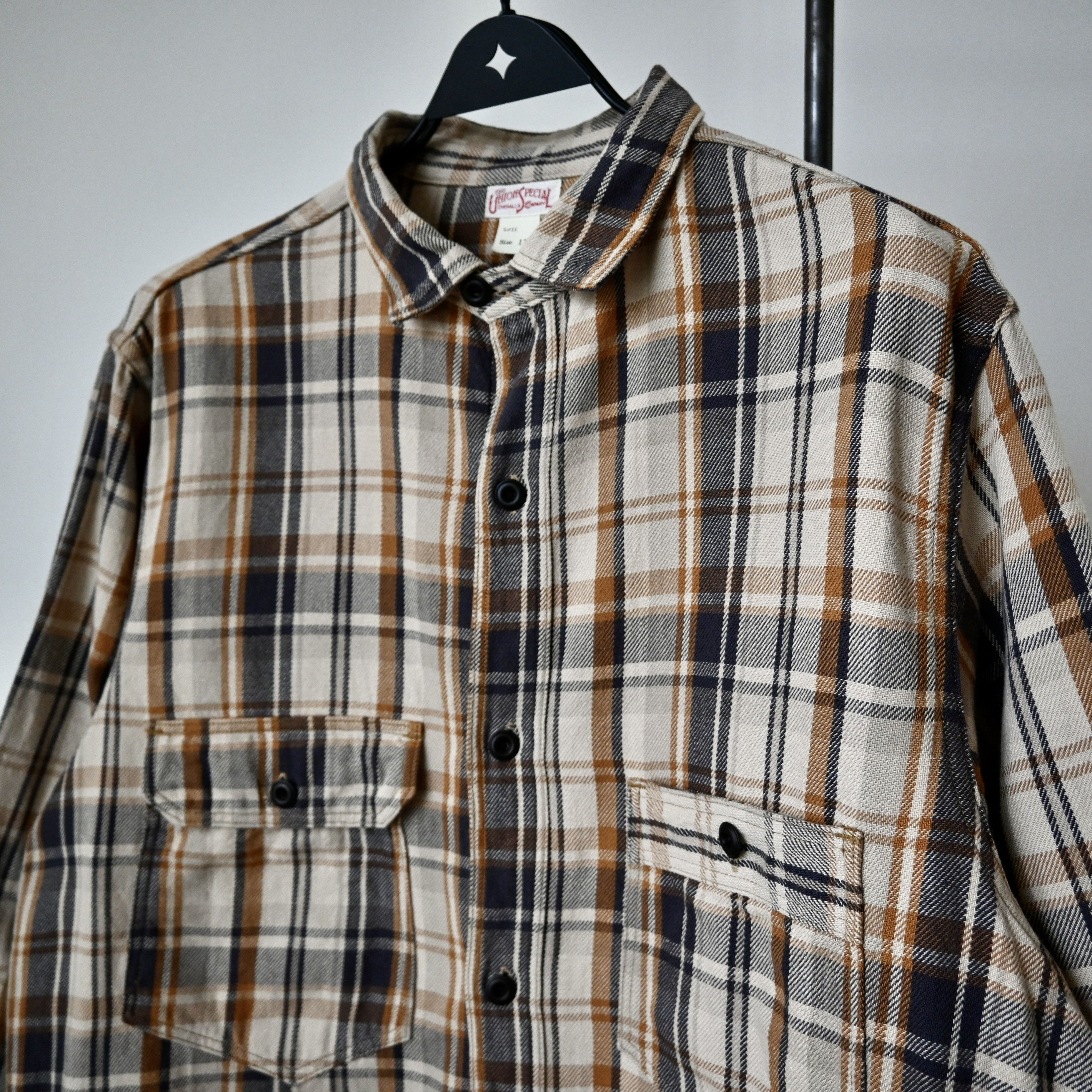 Freewheelers UNION SPECIAL OVERALLS plaid cotton work shirt made in Japan Size US XL / EU 56 / 4 - 6 Thumbnail