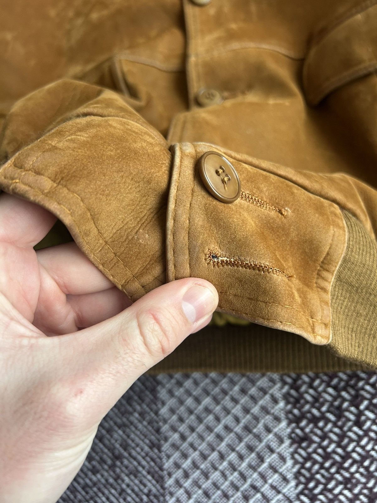 Genuine Leather Vintage Leather Bomber Jacket 90s Faded Japanese Vibe Size L Size US L / EU 52-54 / 3 - 5 Thumbnail