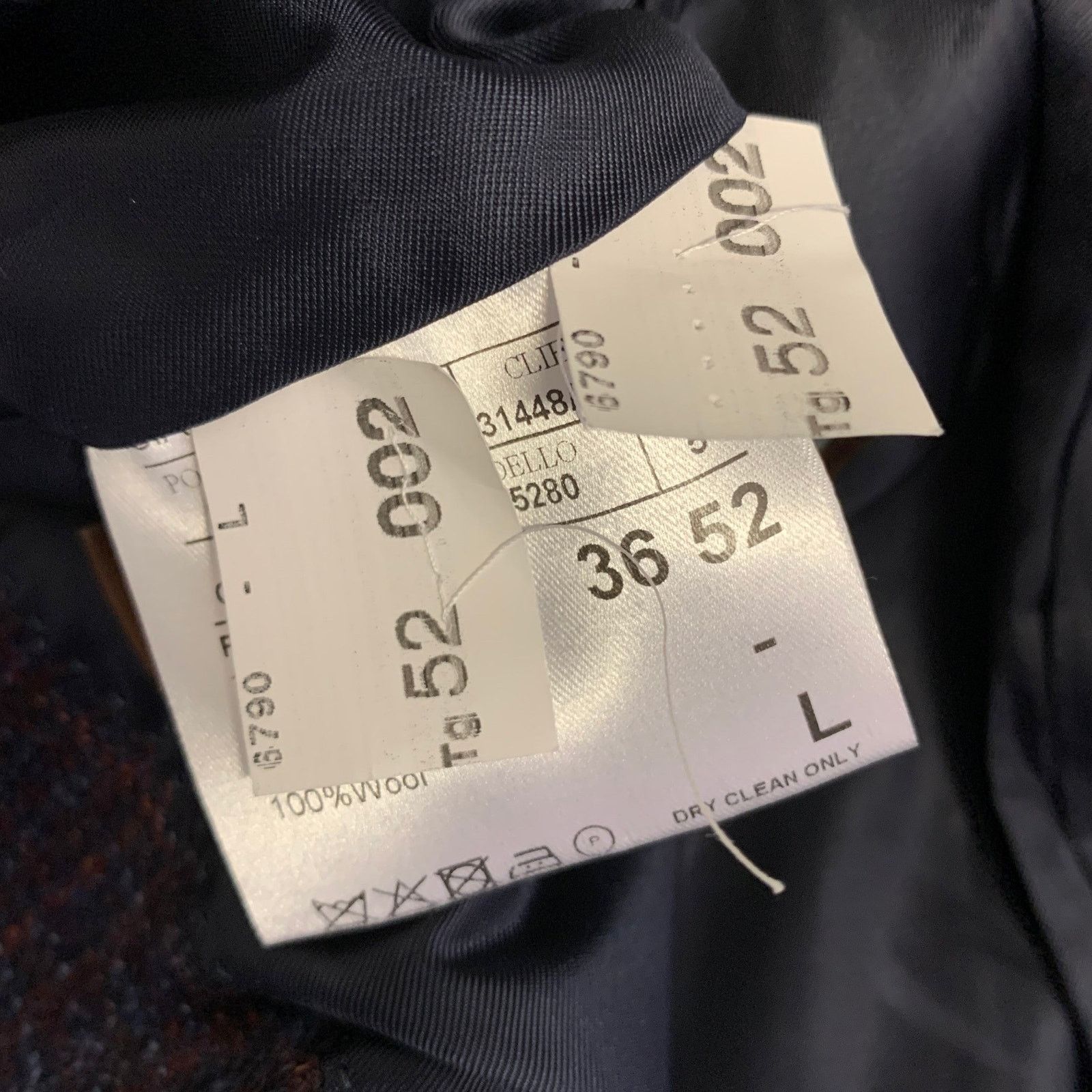 Canali CANALI Size 42 Navy Brown Plaid Wool Notch Lapel Sport Coat Size 42R - 7 Thumbnail