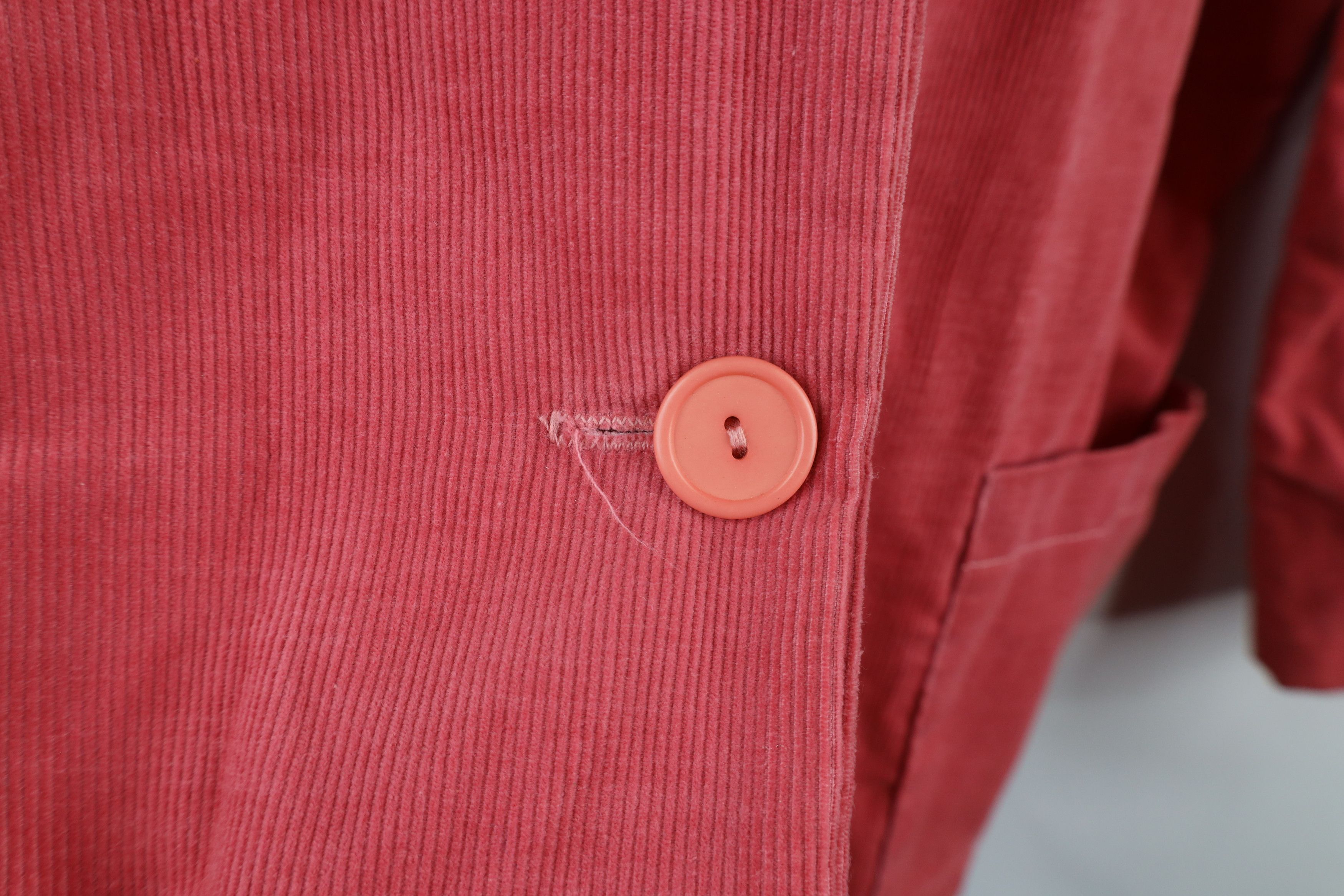 Vintage Vintage 80s 90s Streetwear Corduroy Blazer Jacket Pink USA Size XXL / US 16-18 / IT 52-54 - 4 Thumbnail
