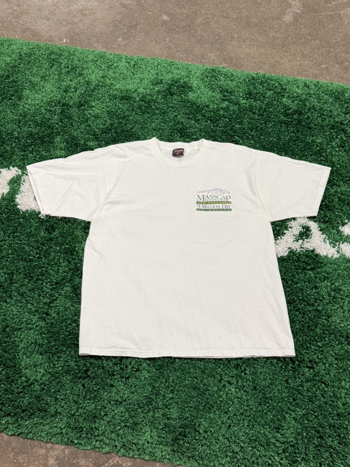 Vintage Vintage Horse Racing Masscap Suffolk Engalnd XL White Casino Size US XL / EU 56 / 4 - 4 Thumbnail