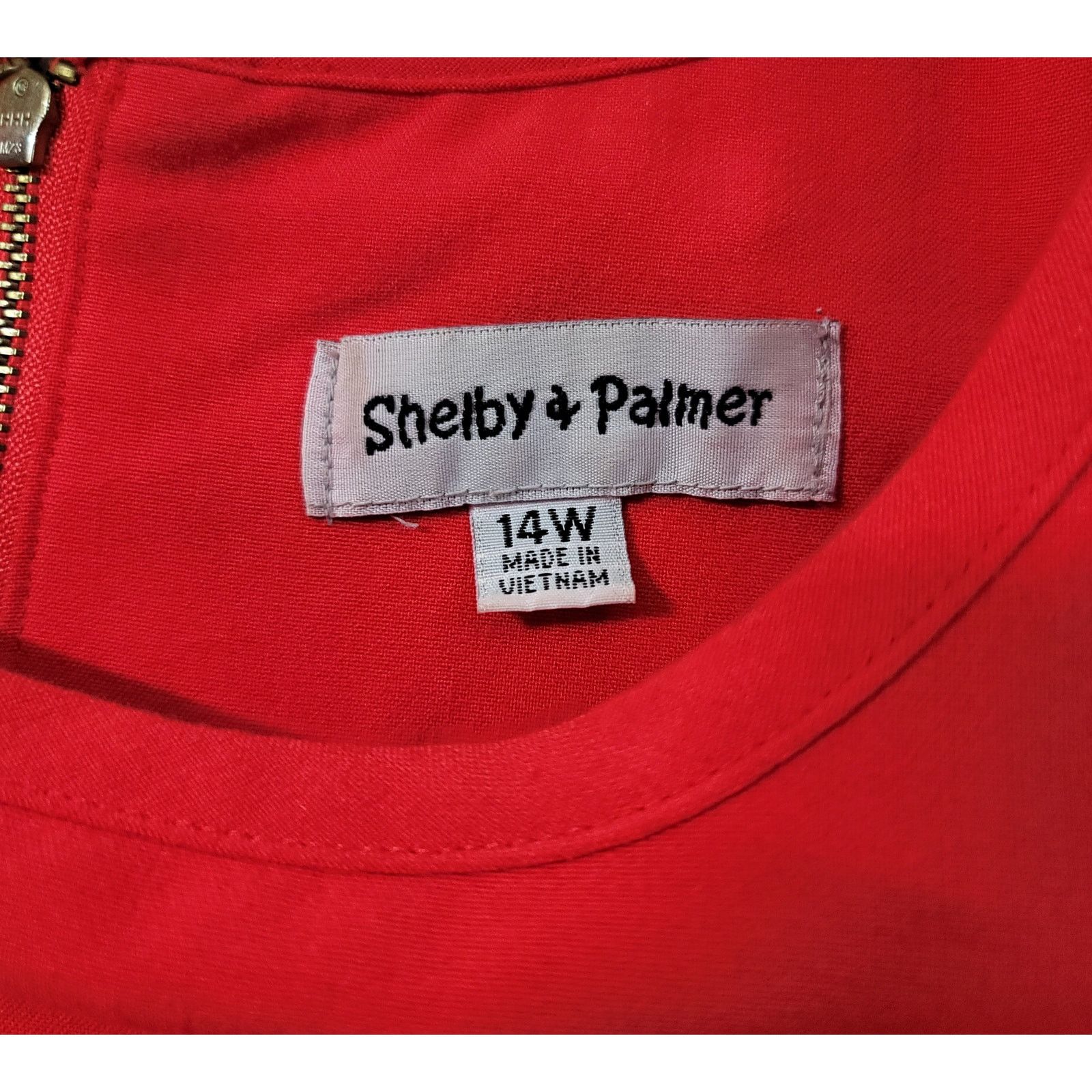 Other Shelby & Palmer Red Shift Dress 14W Front Faux Pockets Size XL / US 12-14 / IT 48-50 - 4 Thumbnail
