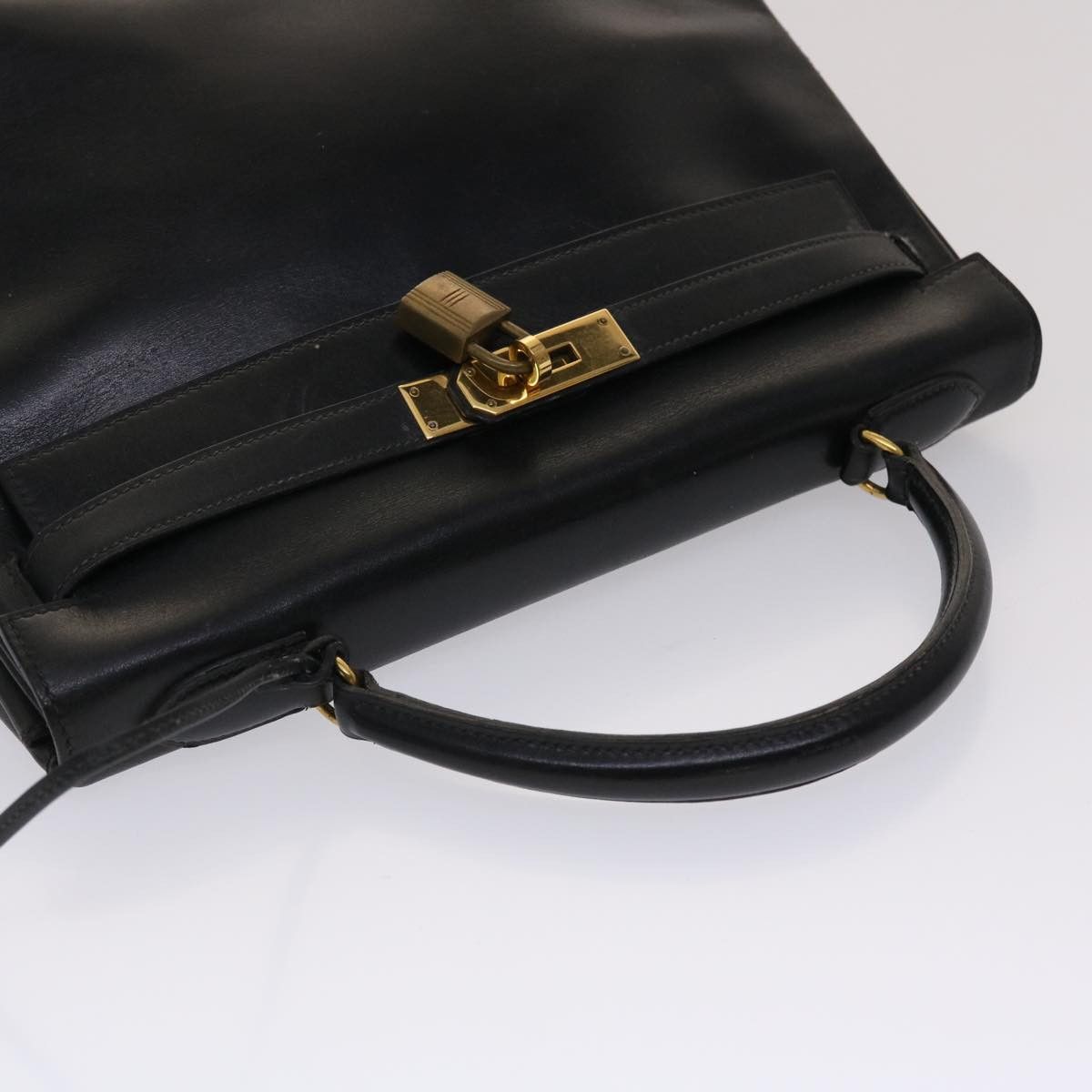 Hermes HERMES Kelly 32 Hand Bag Leather Black Size ONE SIZE - 5 Thumbnail