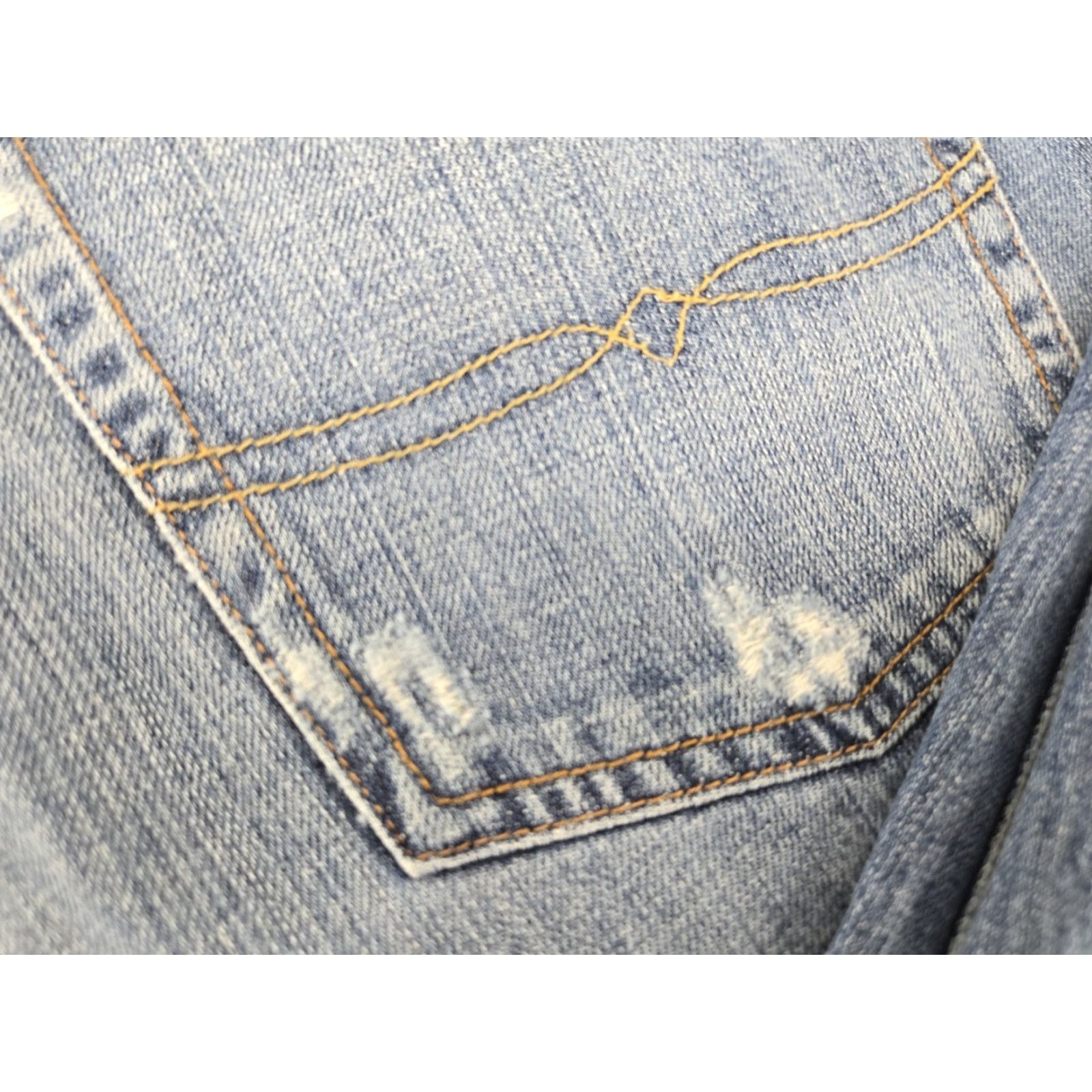 Lucky Brand Lucky Brand Jeans Men's Straight Leg 38x33 Blue Dark Stone Wash Regular Inseam 33 5-Pocket Denim Logo Gift? Size US 38 / EU 54 - 4 Thumbnail