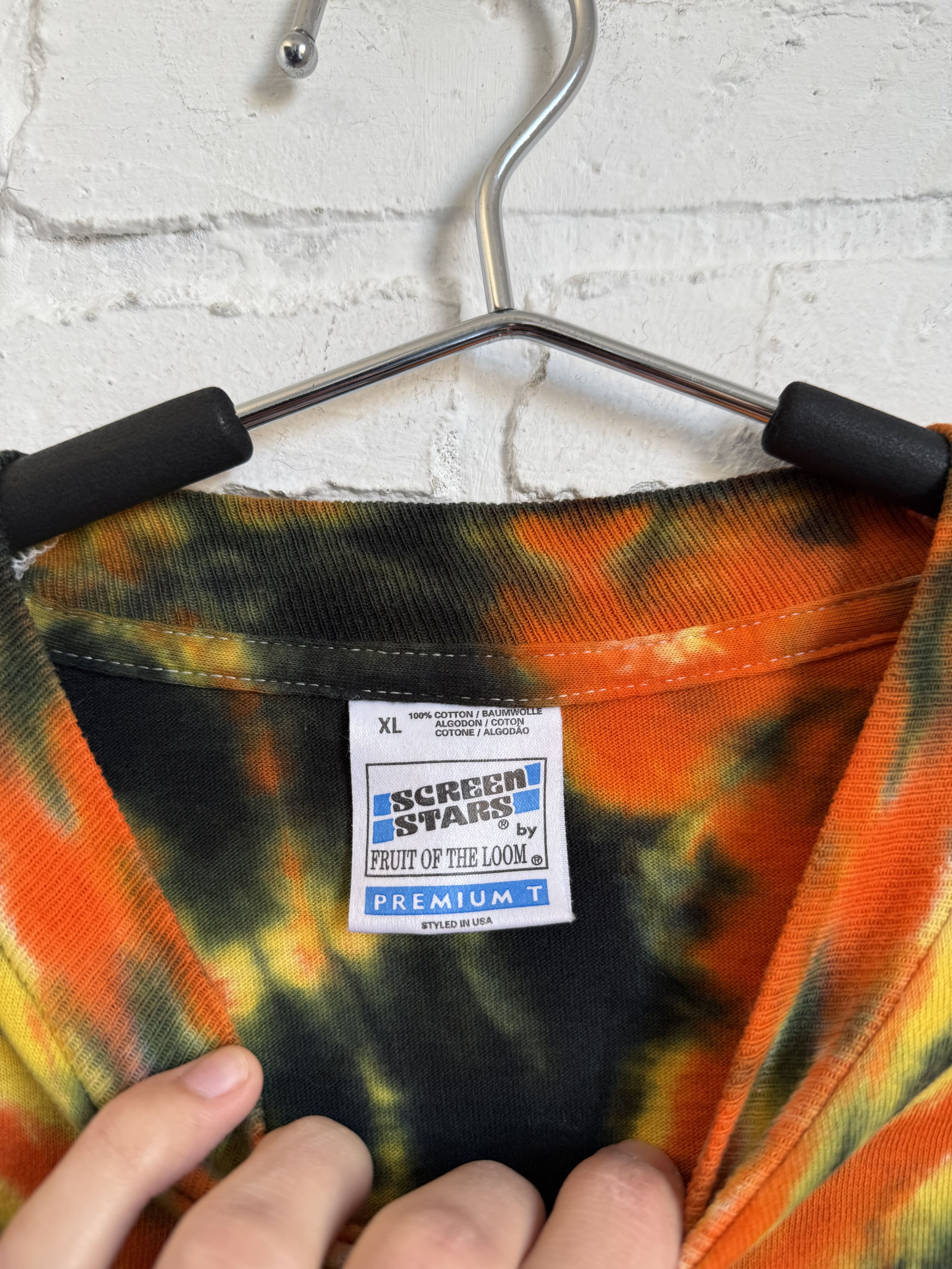 Vintage RARE Vintage 90s Screen star tie dye long sleeve t-shirt Size US XL / EU 56 / 4 - 2 Thumbnail