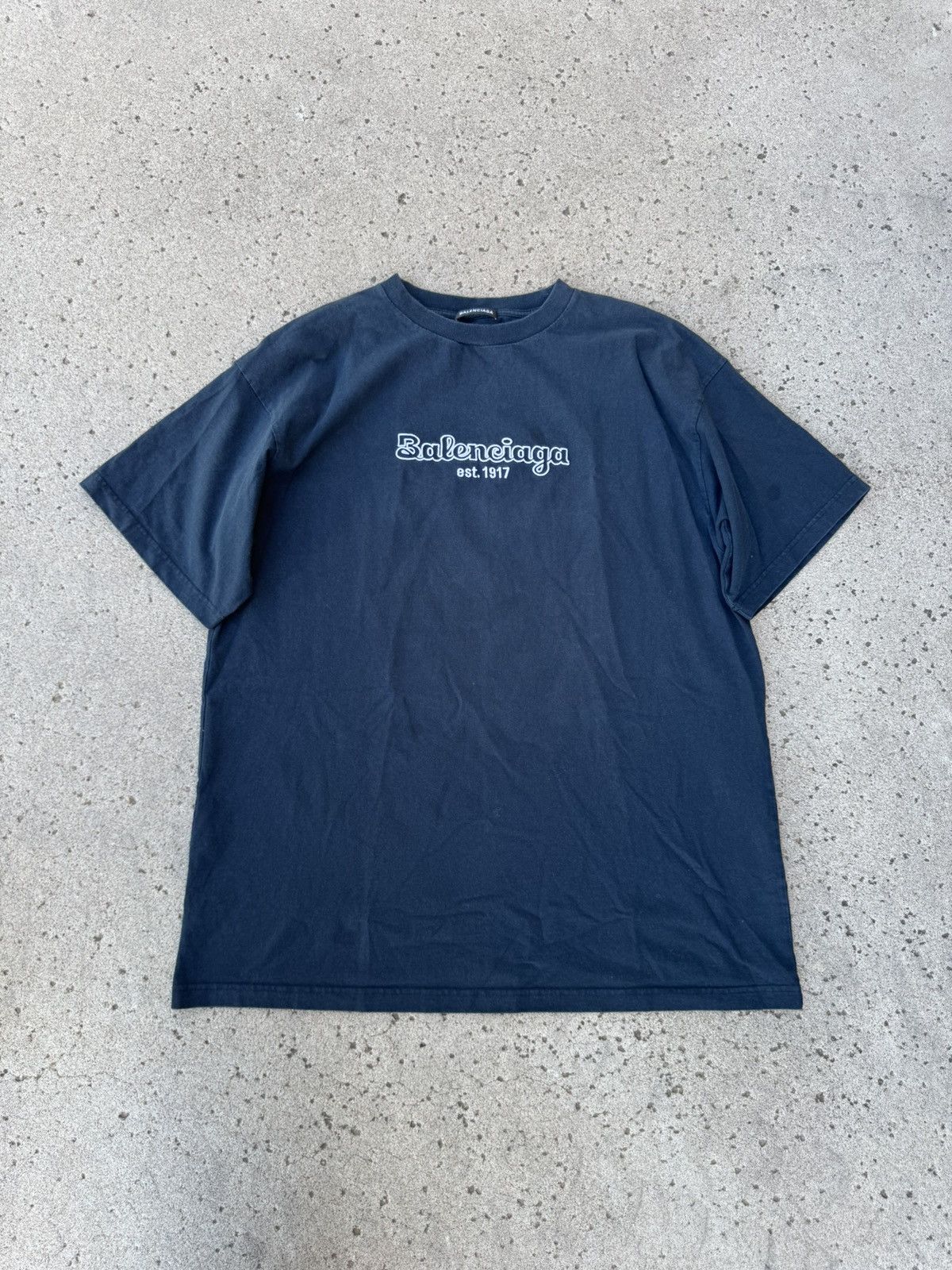 Balenciaga Balenciaga EST 1917 Oversize T-Shirt Navy | Grailed