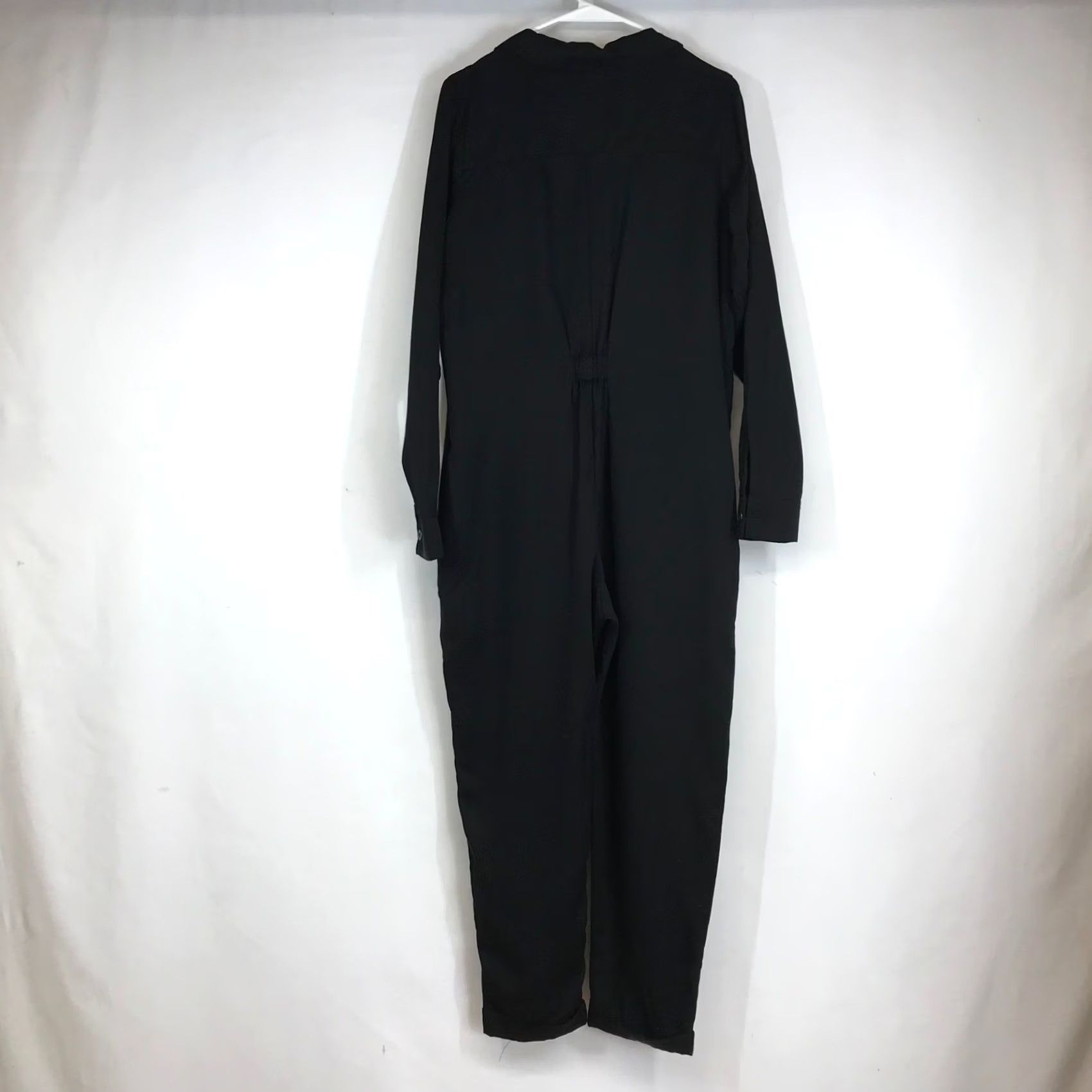Vintage Smash + Tess Jumpsuit Romper Womens M Black Tencel Zip Front Long Sleeve Utility Size M / US 6-8 / IT 42-44 - 4 Thumbnail
