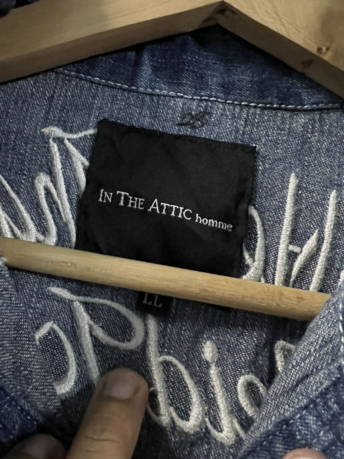 In The Attic 💥Rare In The Attic Homme Skull Punk Denim Jacket Very Rare Size US S / EU 44-46 / 1 - 10 Thumbnail