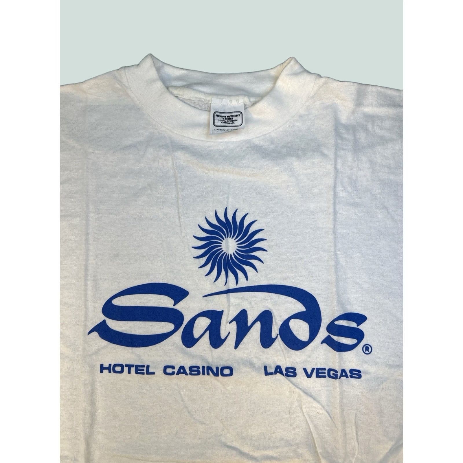 Logo 7 VINTAGE Sands Las Vegas T Shirt XL White 90s Single Stitch Logo Mens XS? Size US XL / EU 56 / 4 - 1 Thumbnail