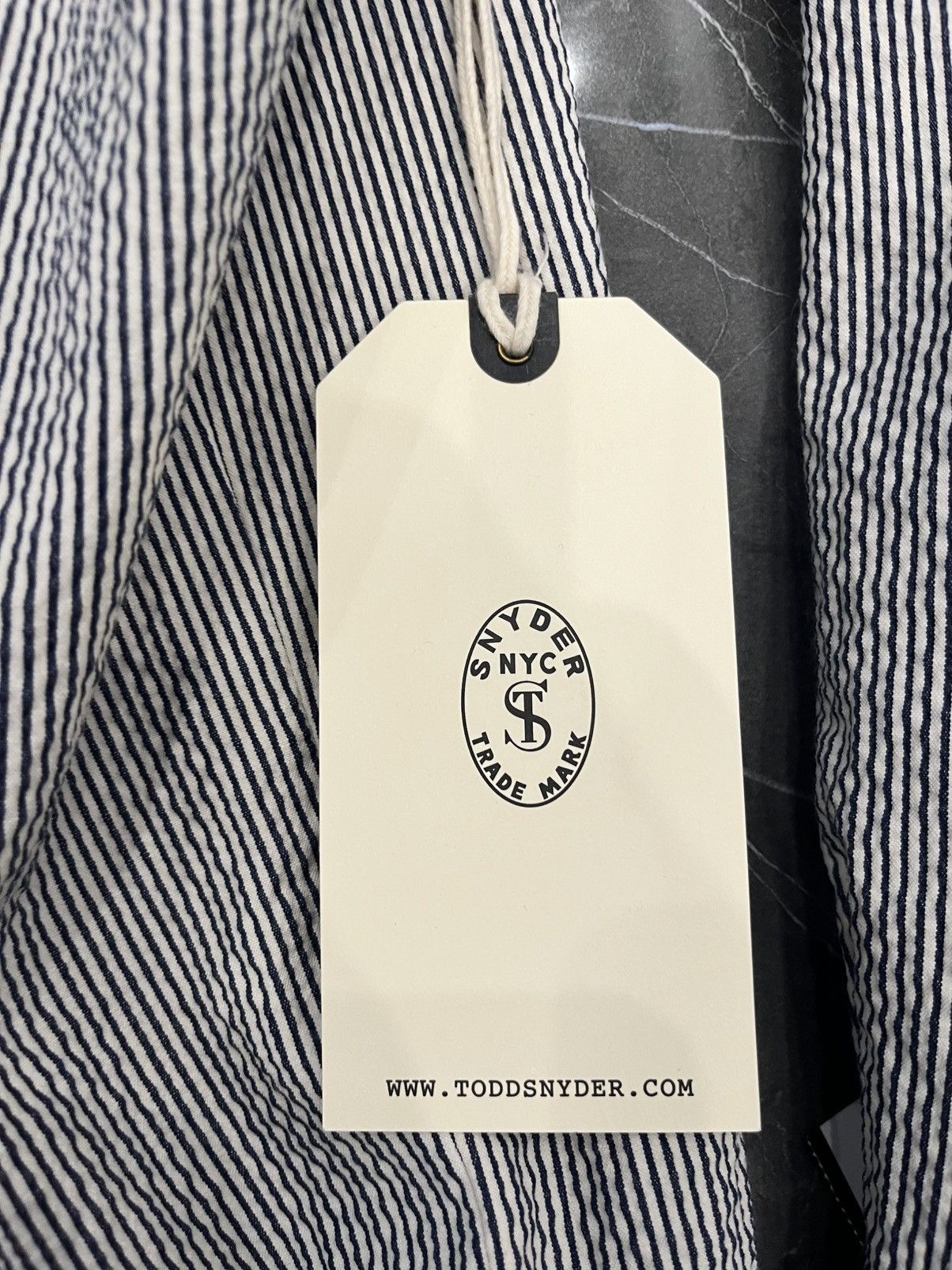 Todd Snyder NWT Todd Snyder New York Navy Seersucker Newsboy Jacket XXL Size US XXL / EU 58 / 5 - 2 Thumbnail