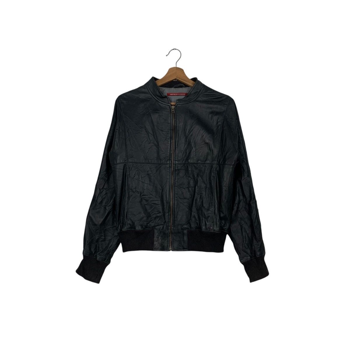 Japanese Brand COMPTOIR DES COTONNIERS Leather Bomber Jacket #2560-C115 Size L / US 10 / IT 46 - 1 Thumbnail