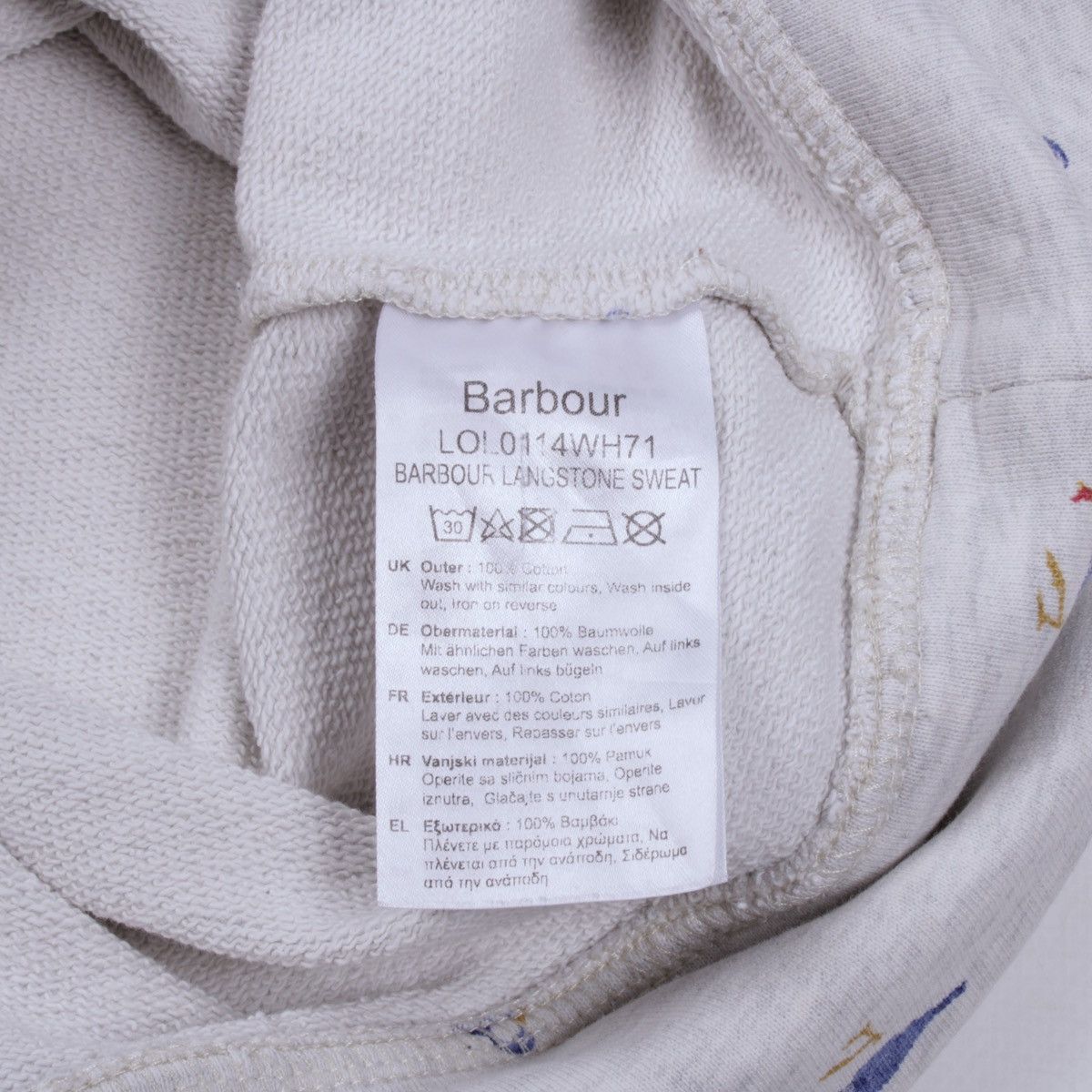Barbour BARBOUR Langstone Bird Printed Gray Sweatshirt Size S / US 4 / IT 40 - 16 Thumbnail