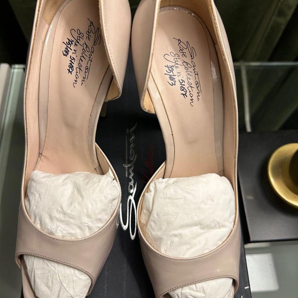 Santoni Santoni Rose Collection D'Orsay Squared Toe Heel Size US 10 / IT 40 - 5 Thumbnail