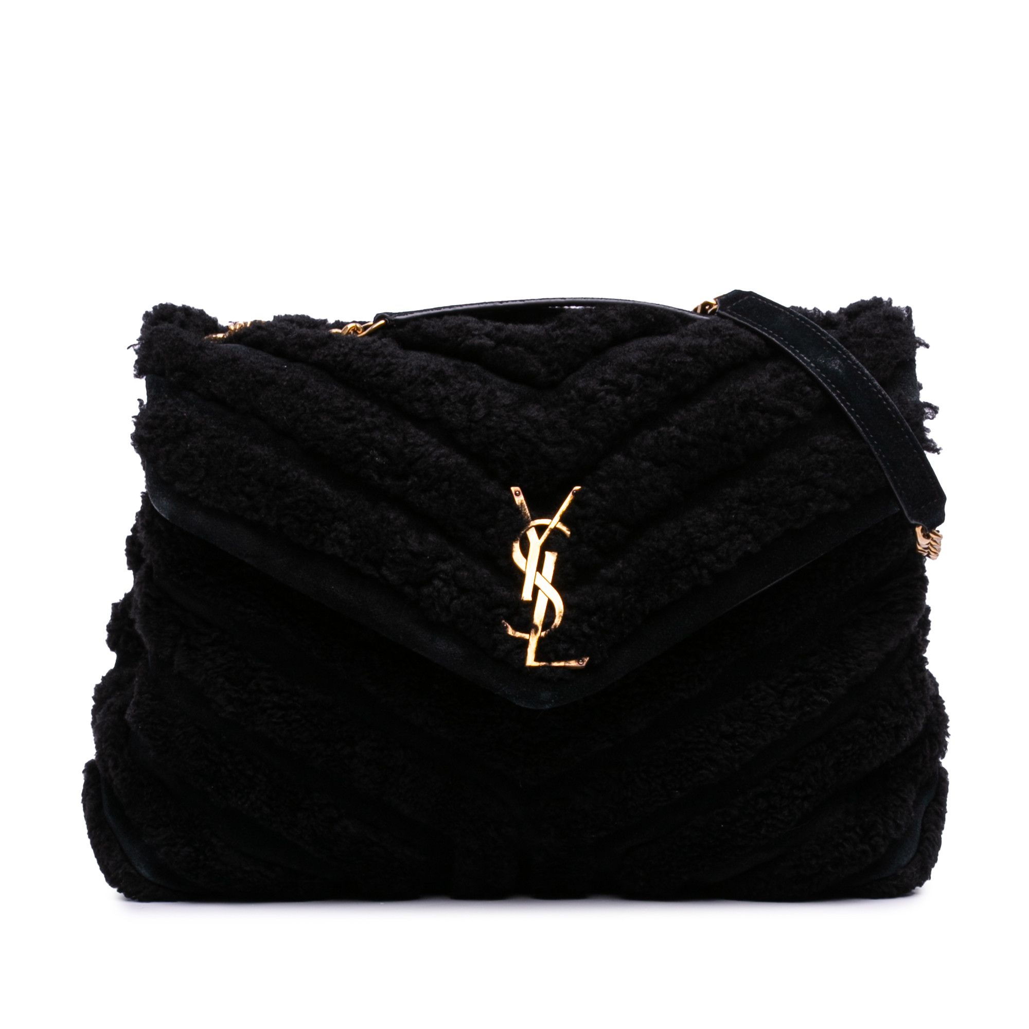 Yves Saint Laurent Yves Saint Laurent Medium Shearling Loulou Shoulder Bag Size ONE SIZE - 1 Thumbnail