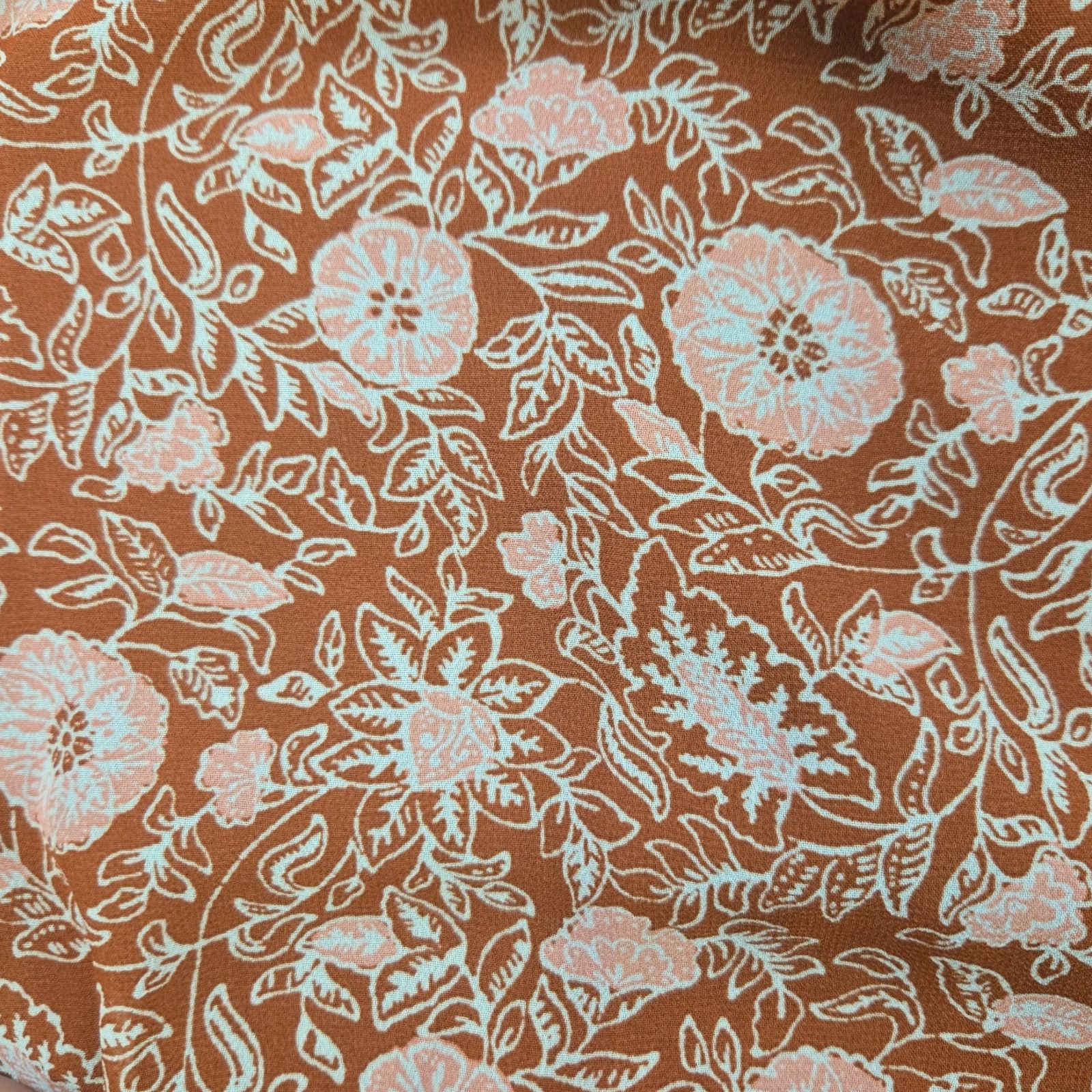 Forever 21 Forever 21 Burnt Orange Floral Boho Mini Dress Size Medium Size M / US 6-8 / IT 42-44 - 6 Thumbnail