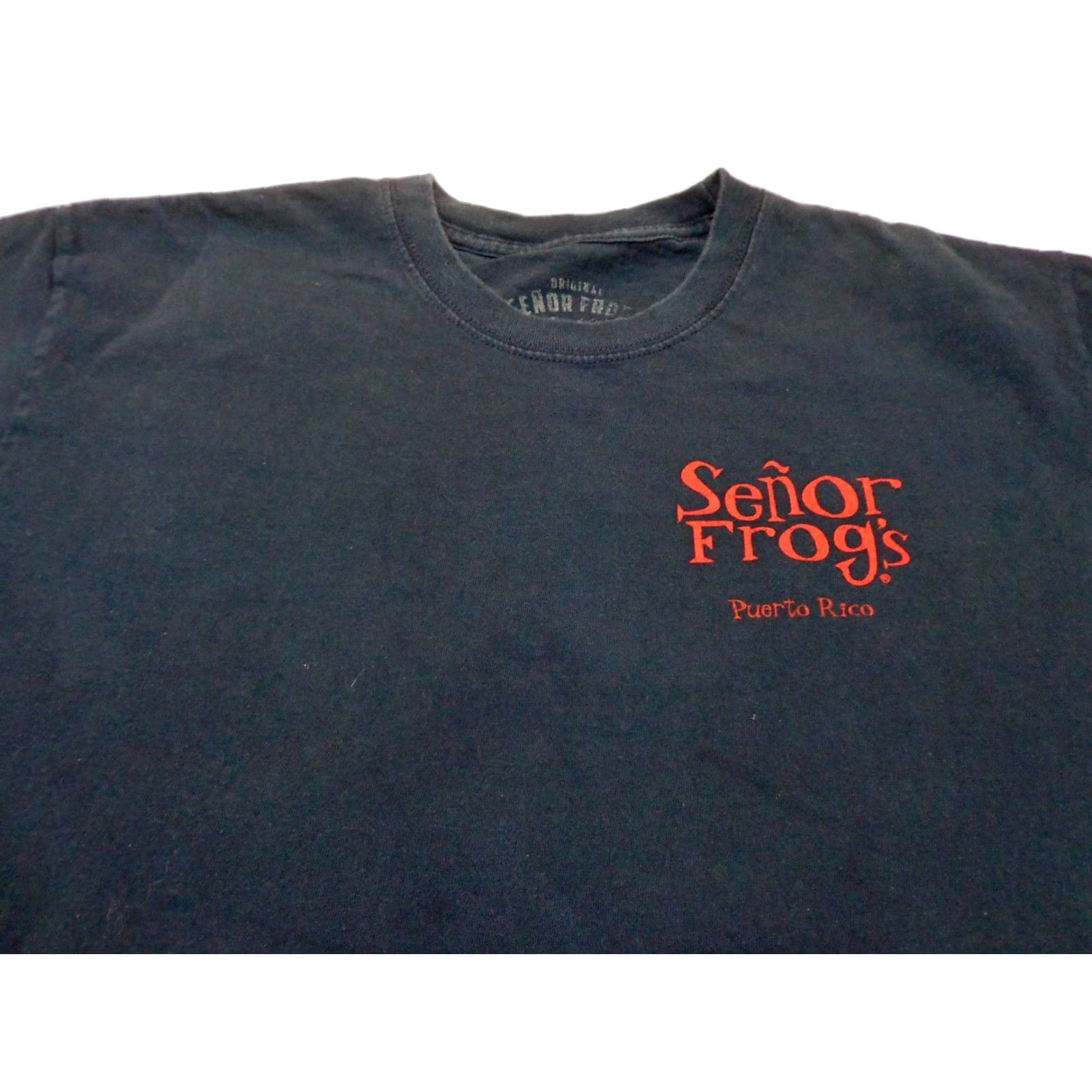 Vintage Senor Frogs T Shirt Men Short Sleeve Blue L Large Puerto Rico Flaws Size US L / EU 52-54 / 3 - 1 Thumbnail