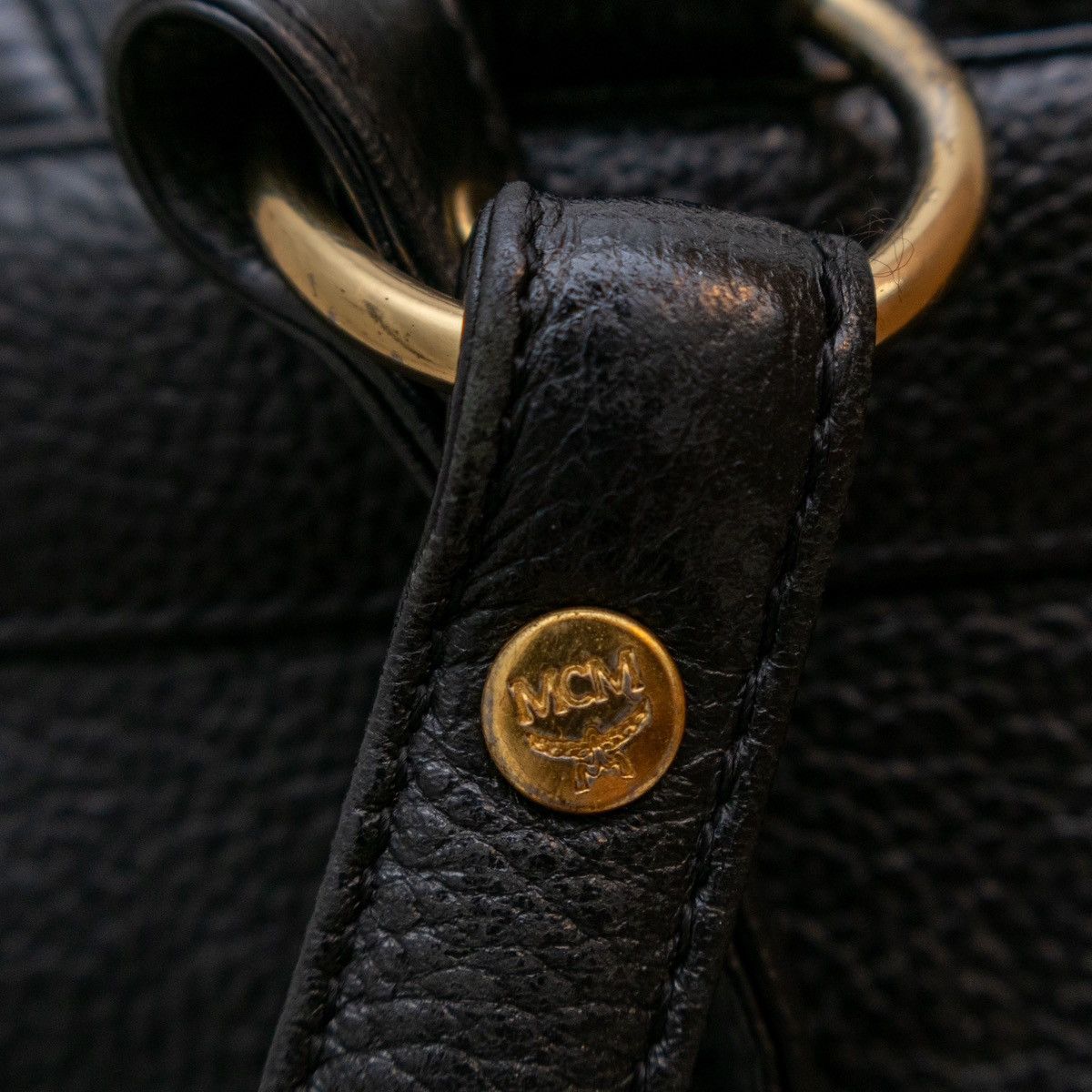MCM × Vintage Vintage Authentic MCM Black Leather Backpack Germany Medium Size ONE SIZE - 8 Thumbnail