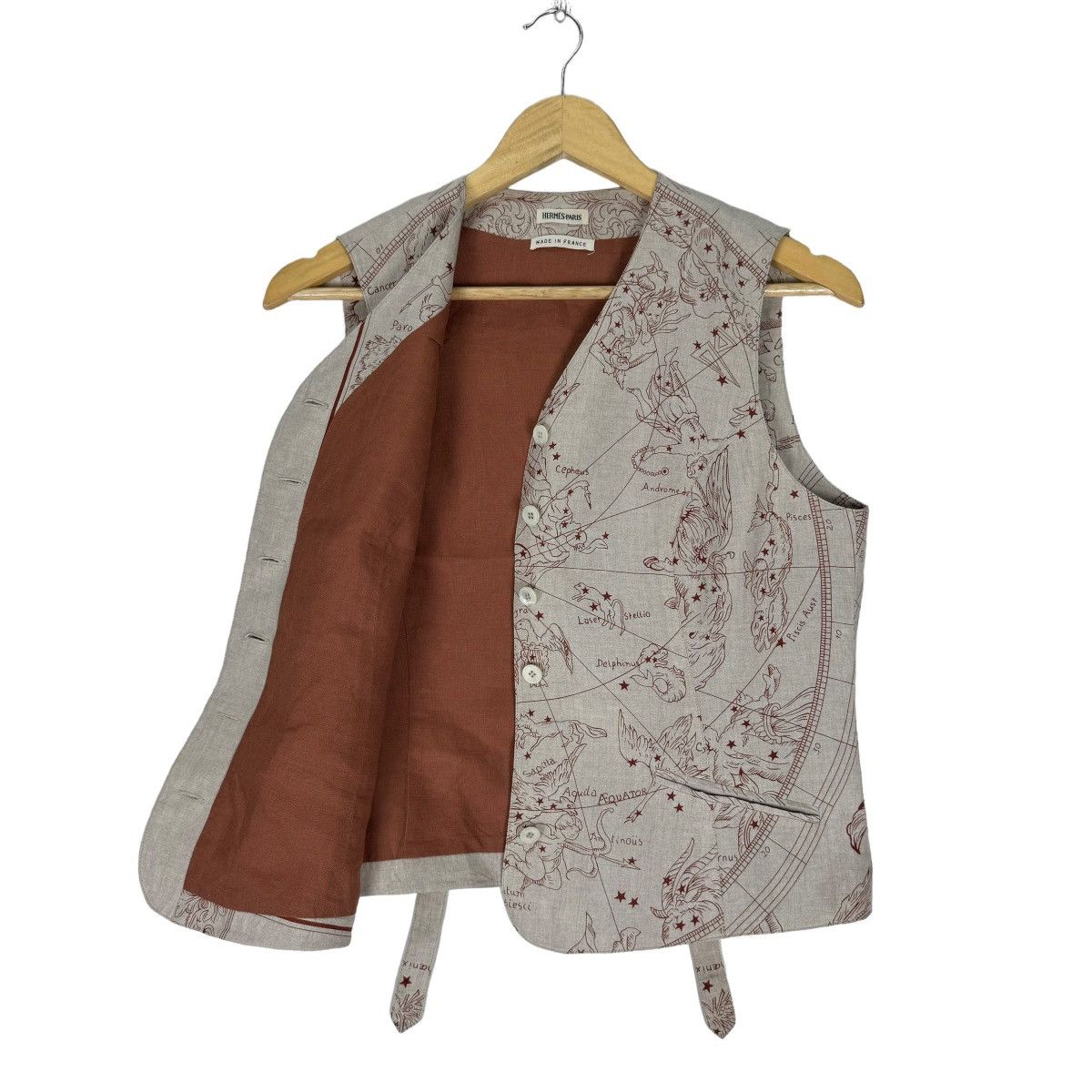 Hermes ☀️HERMES POP ART OVER PRINT BUTTON VEST Size S / US 4 / IT 40 - 7 Thumbnail