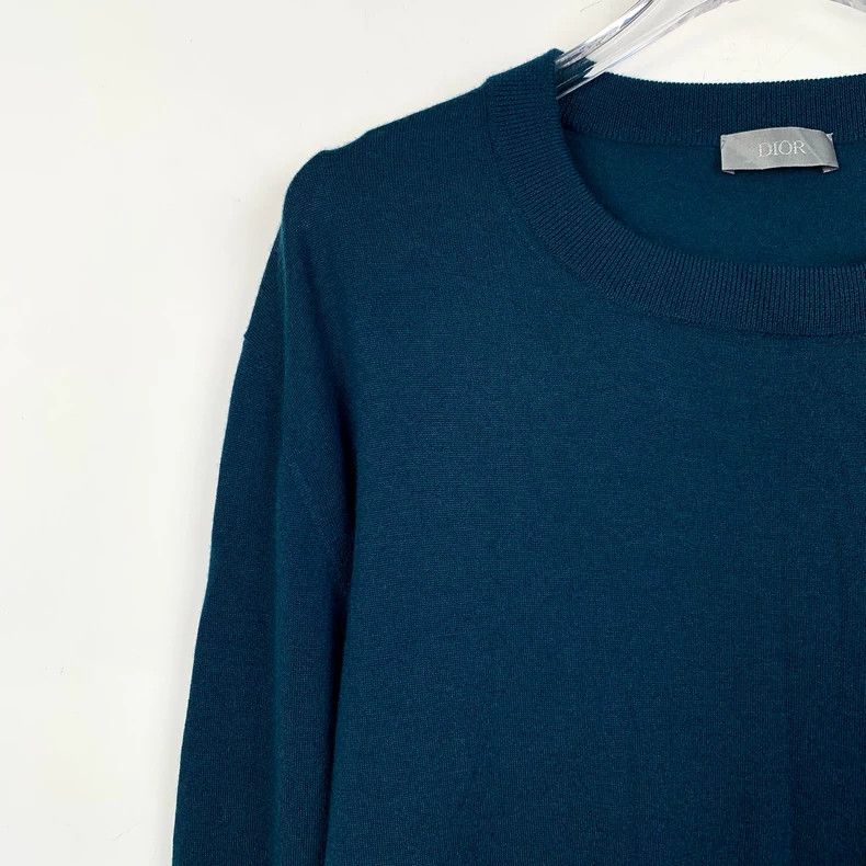 Dior Dior Dark blue logo letter embroidery cashmere round-neck l Size US XL / EU 56 / 4 - 3 Thumbnail