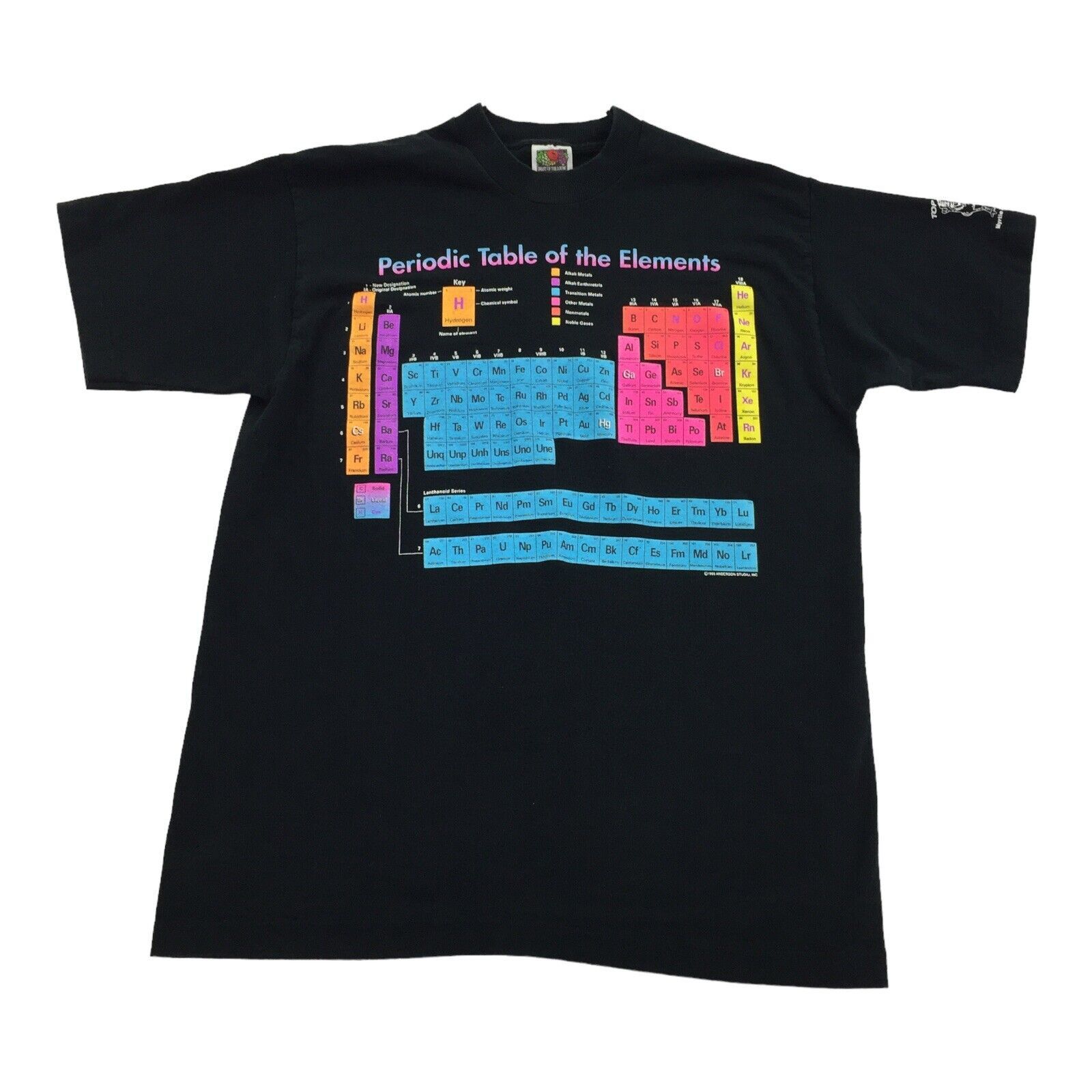 Fruit Of The Loom × Vintage Vintage 90s Periodic Table of Elements Single Stitch T-Shirt Size US L / EU 52-54 / 3 - 1 Thumbnail