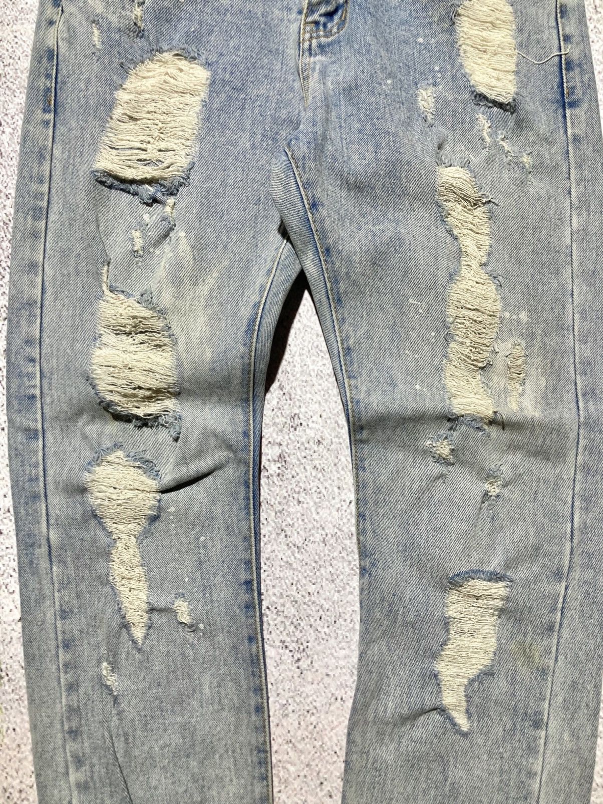 Japanese Brand 2000s Idun Distressed Ripped Denim Blue Jeans Lgb Punk Style Size US 30 / EU 46 - 5 Thumbnail