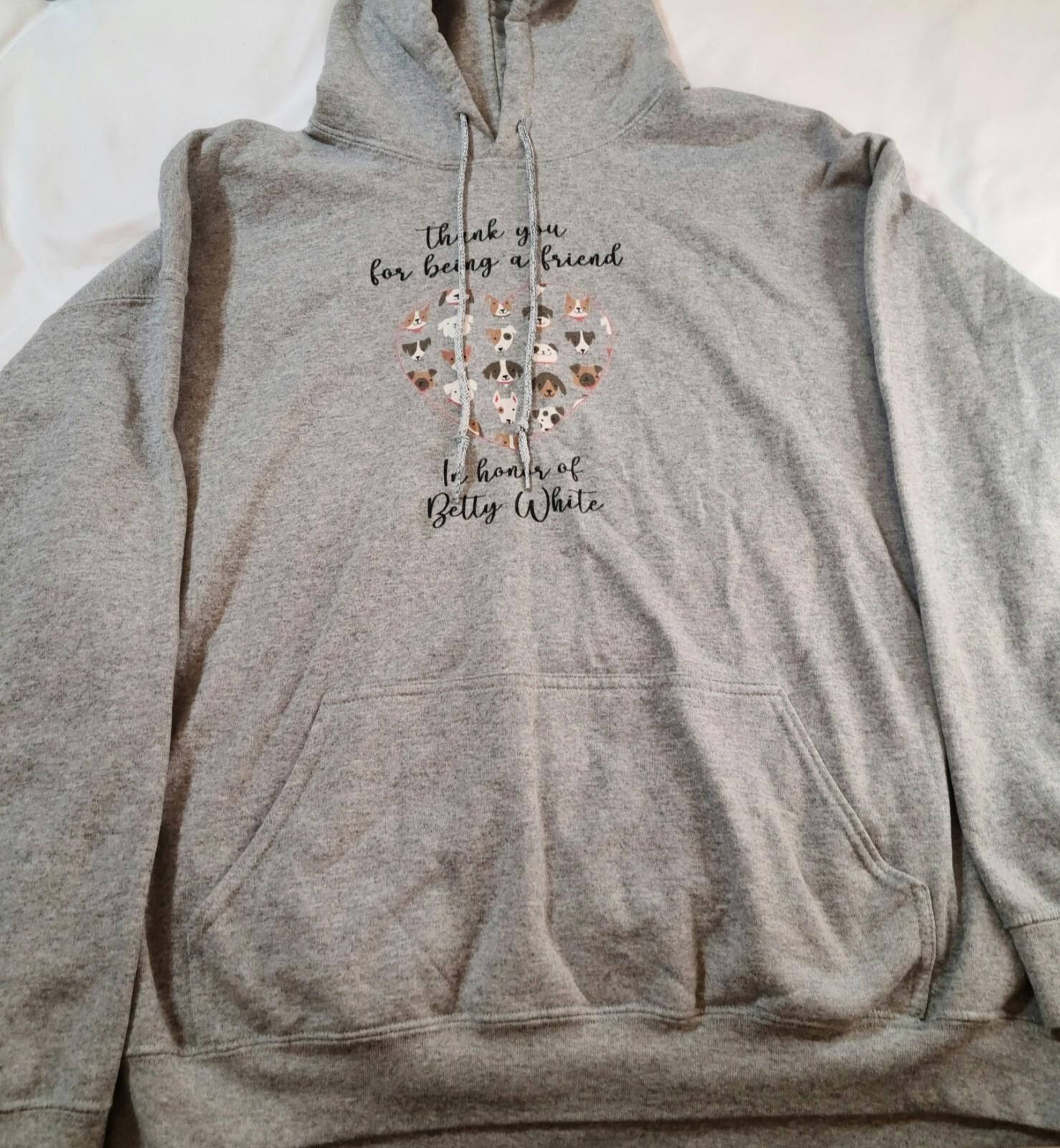 Gildan Betty White Dog Hoodie Adult Size 2X Grey Size US XXL / EU 58 / 5 - 8 Thumbnail