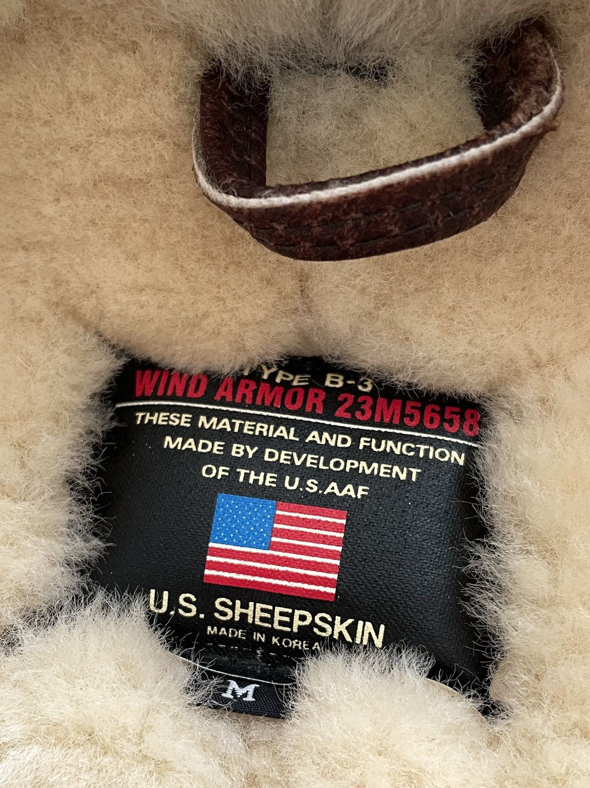 Schott Wind Armour B-3 US Sheepskin Bomber Flight Jacket Size US M / EU 48-50 / 2 - 13 Thumbnail