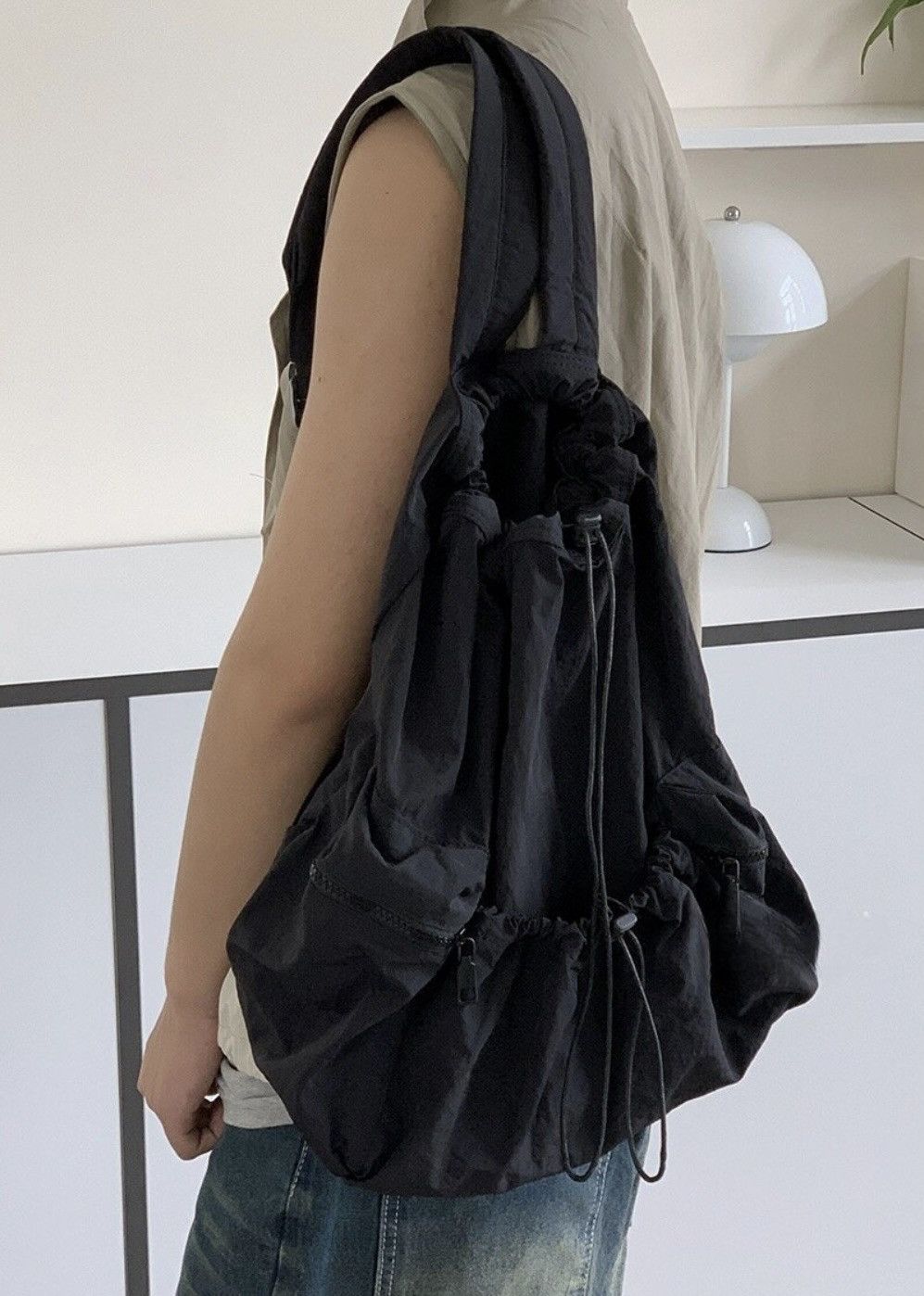 Japanese Brand × Vintage Outdoor retro y2k ruched grunge backpack bag Size ONE SIZE - 2 Thumbnail