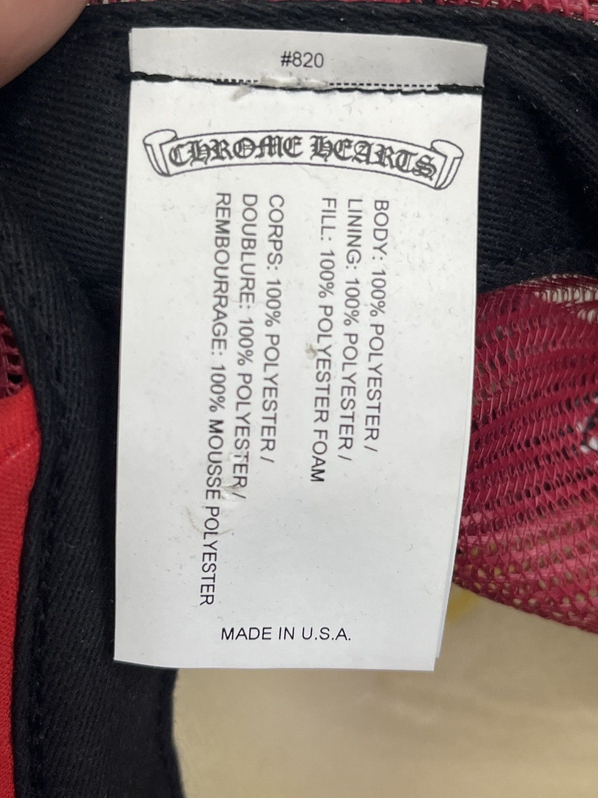 Chrome Hearts Chrome Hearts King Taco Cross Trucker Hat Red&White Size ONE SIZE - 9 Thumbnail