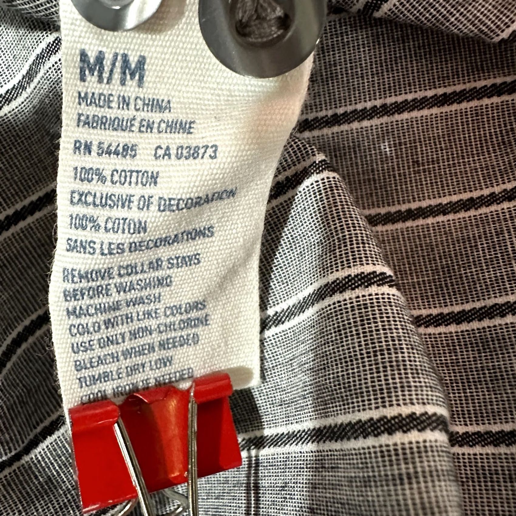 American Eagle Outfitters American Eagle Outfitters Shirt Mens M Premium Vintage Fit Gray Stripe Cotton Button-Up Long Sleeve Collared N/A Vintage No Size US M / EU 48-50 / 2 - 6 Thumbnail