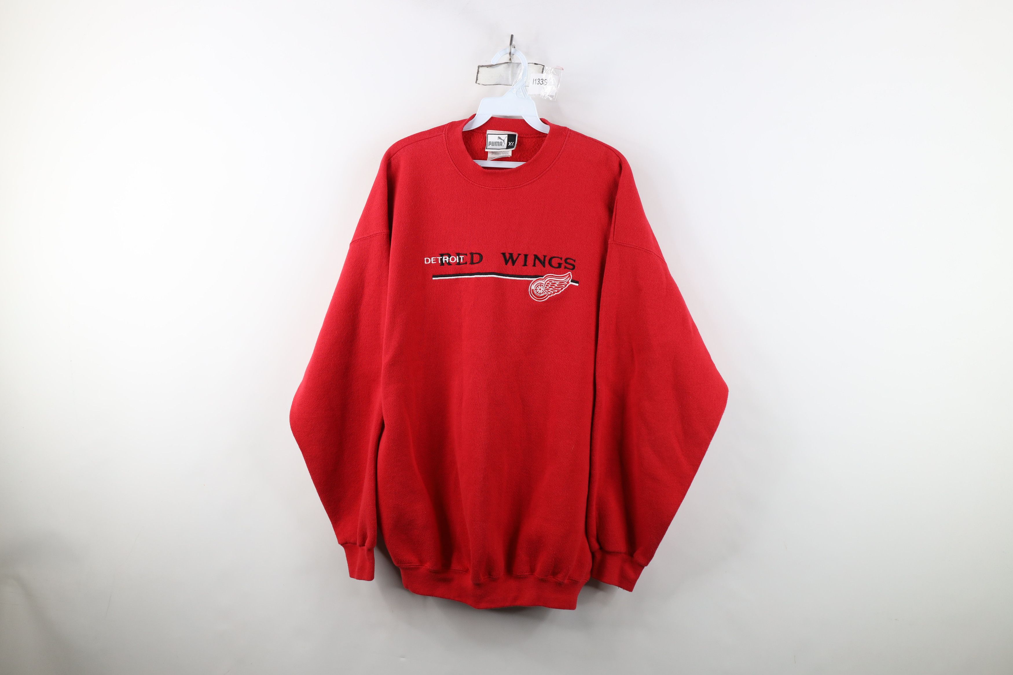 Puma Vintage 90s Puma Red Wings Hockey Crewneck Sweatshirt Size US XL / EU 56 / 4 - 1 Thumbnail