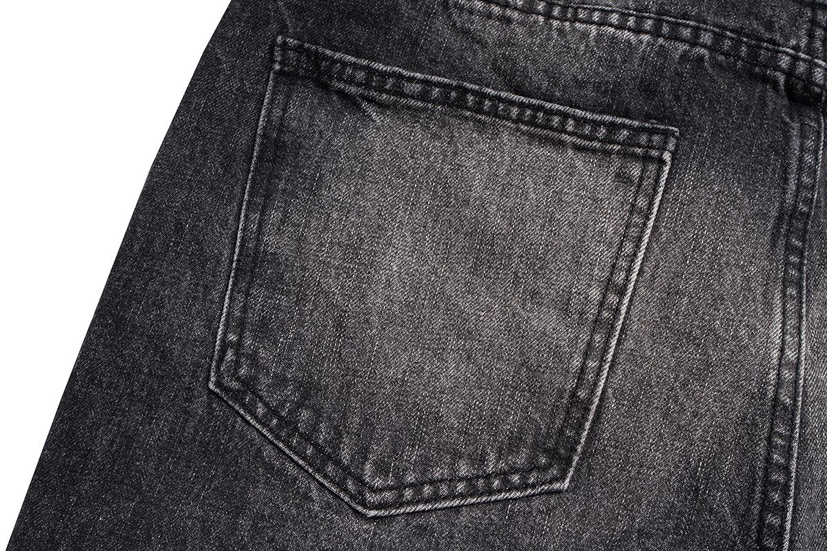 Jean × Vintage Streetwear Damaged Hole Washed Baggy Jeans Size US 33 - 9 Thumbnail