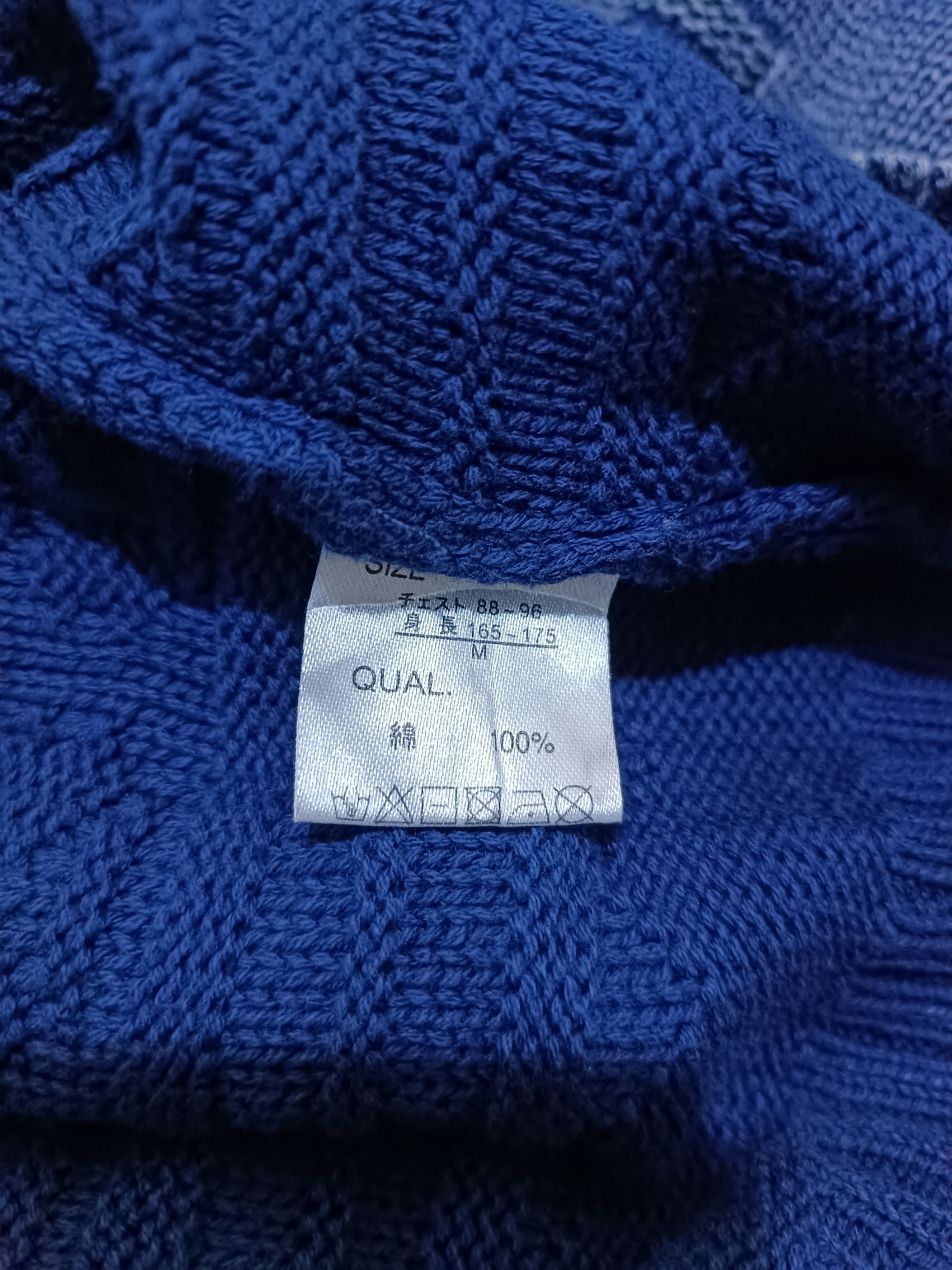 Japanese Brand Vintage Indigo Knit Denim Ortega Aztec Sweater Size US M / EU 48-50 / 2 - 5 Thumbnail