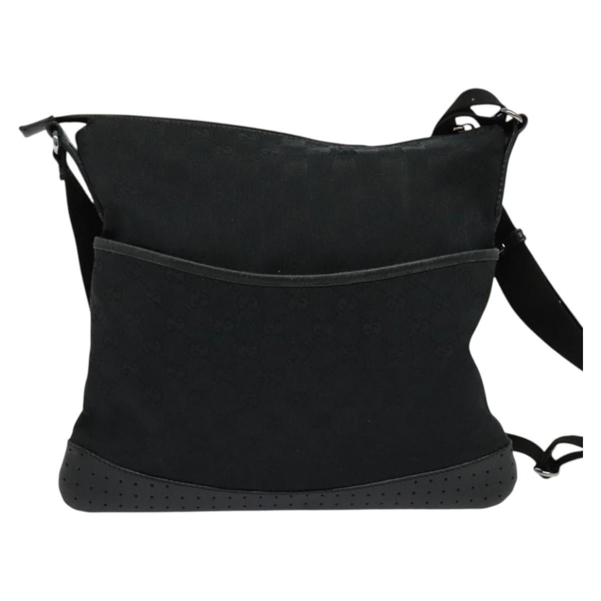 Gucci GUCCI GG Canvas Shoulder Bag Black Silver Size ONE SIZE - 2 Thumbnail