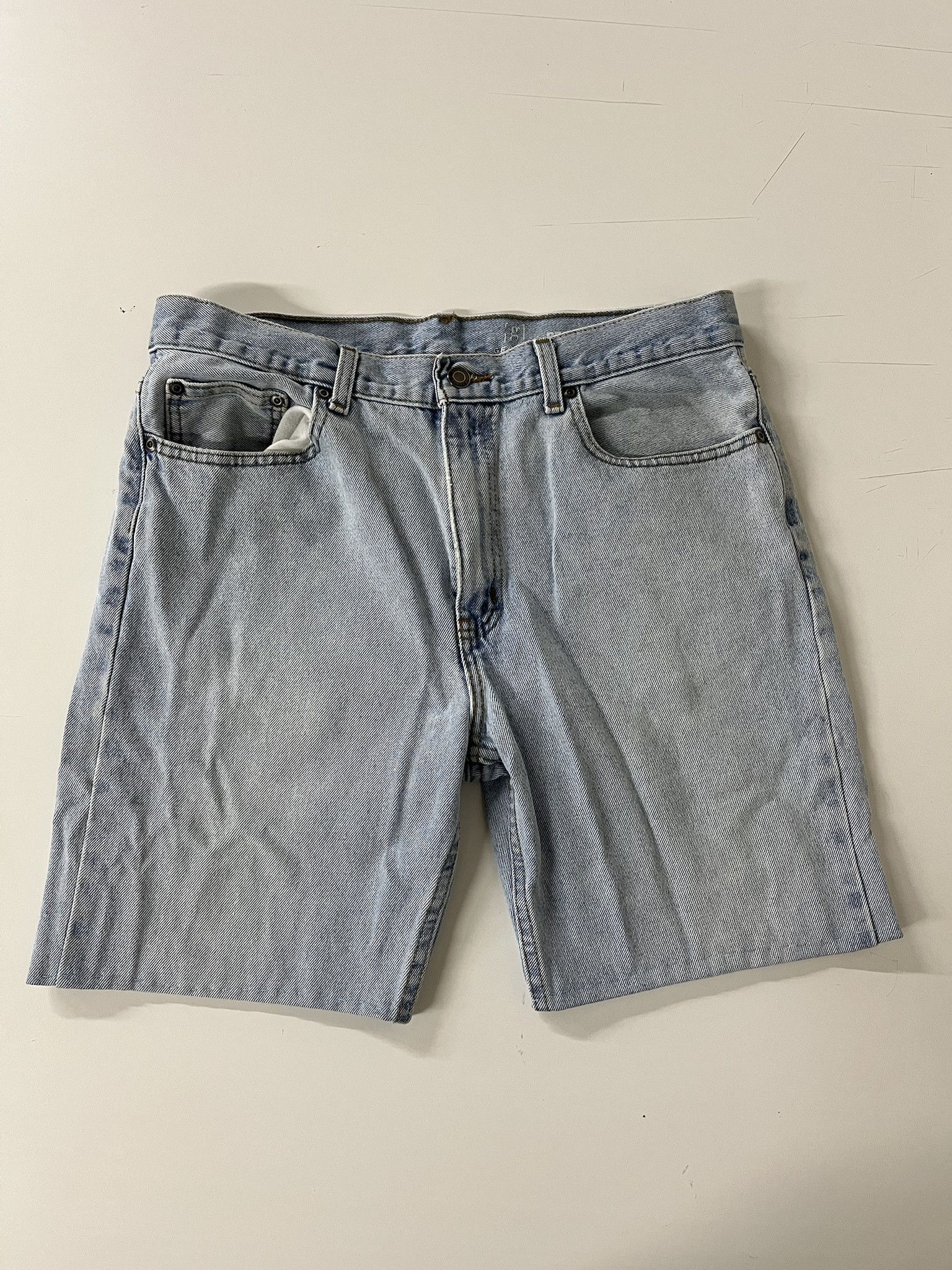 Levi's × Wrangler Vintage Jean Shorts 1990s Light Wash Jorts Size 35 Size US 35 - 1 Thumbnail